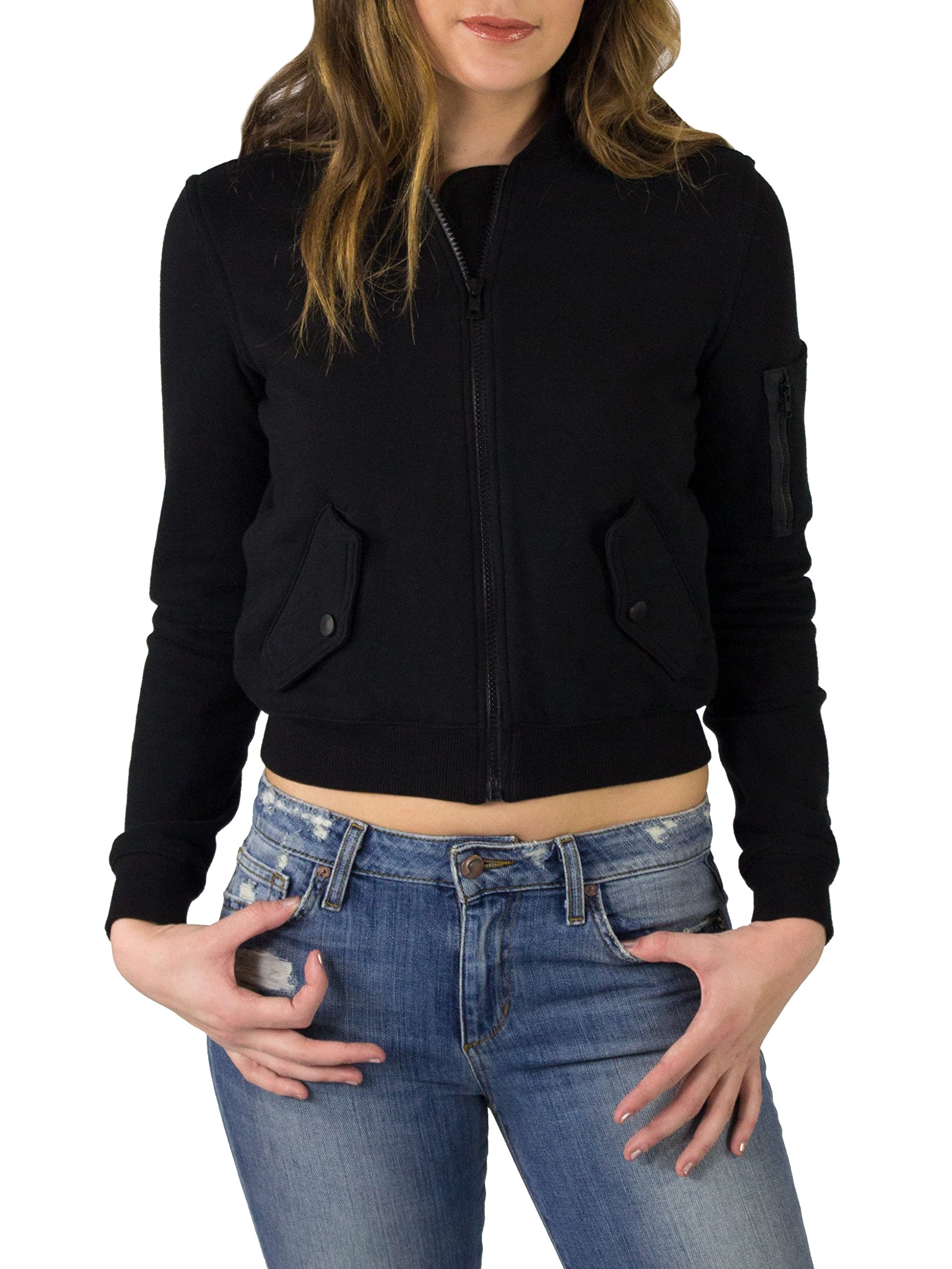 James Perse Brushed Fleece Bomber Jacket - Black | Cozy Winter Outerwear for Men | Perfect for Casual Wear & Outdoor Activities