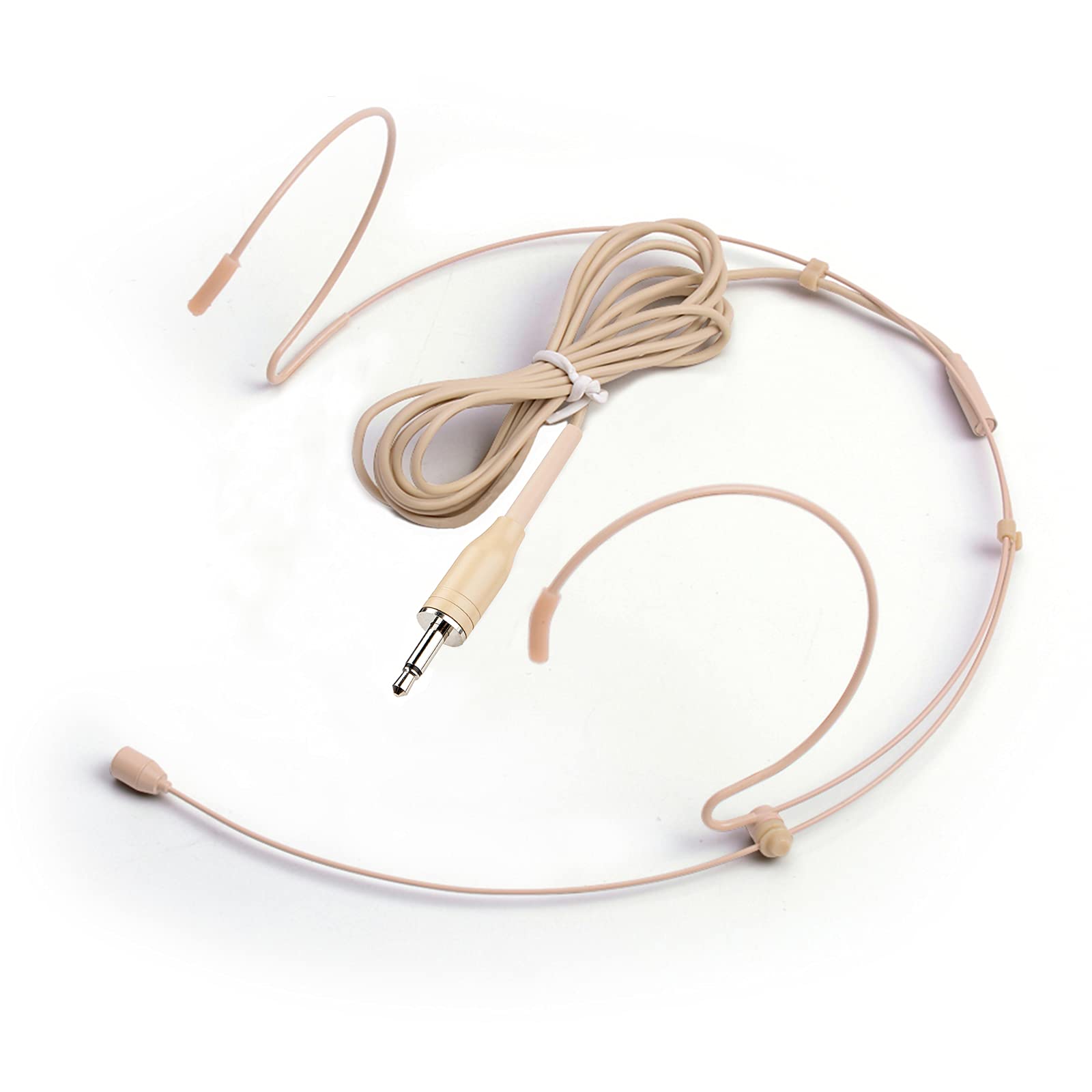 Discreet Over-Ear Headworn Microphone Headset - Beige | Portable Voice Amplifier for Lectures, Presentations & Public Speaking | Hands-Free Professional Audio Solution