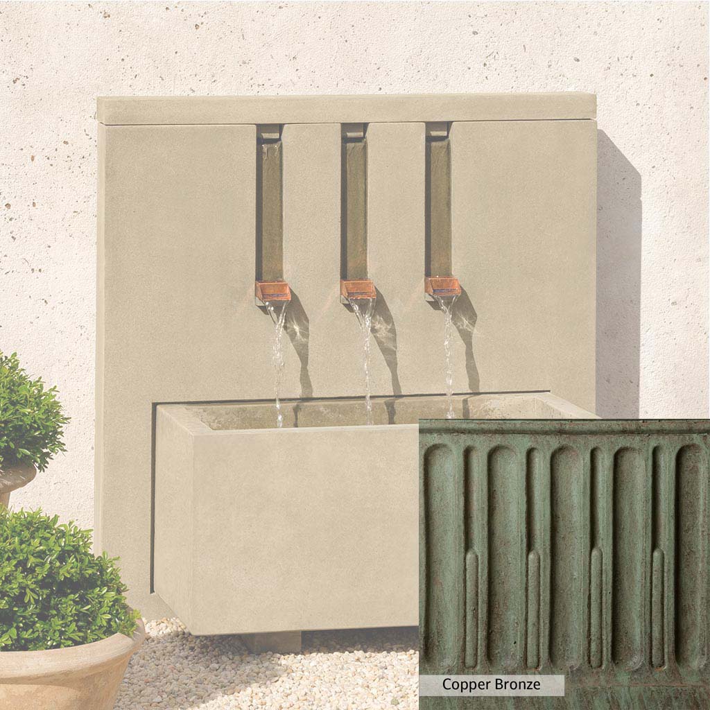 Campania International Mondrian Fountain - Modern Outdoor Garden Water Feature for Patio, Yard, and Landscape Decor