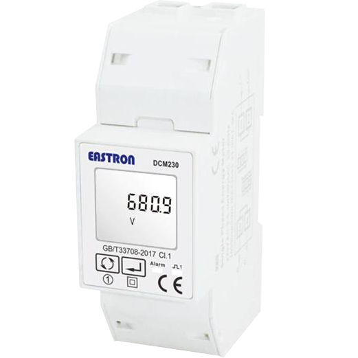 DIN Rail Mount DC kWh Meter DCM230 V2 - 1000VDC, 9-60VDC Aux, Class 1, 45/60/75mV Shunt Connect | 1 Pulse Output & RS485 Modbus RTU | MID Approved Single Tariff Meter for Solar Energy Monitoring & Industrial Power Measurement