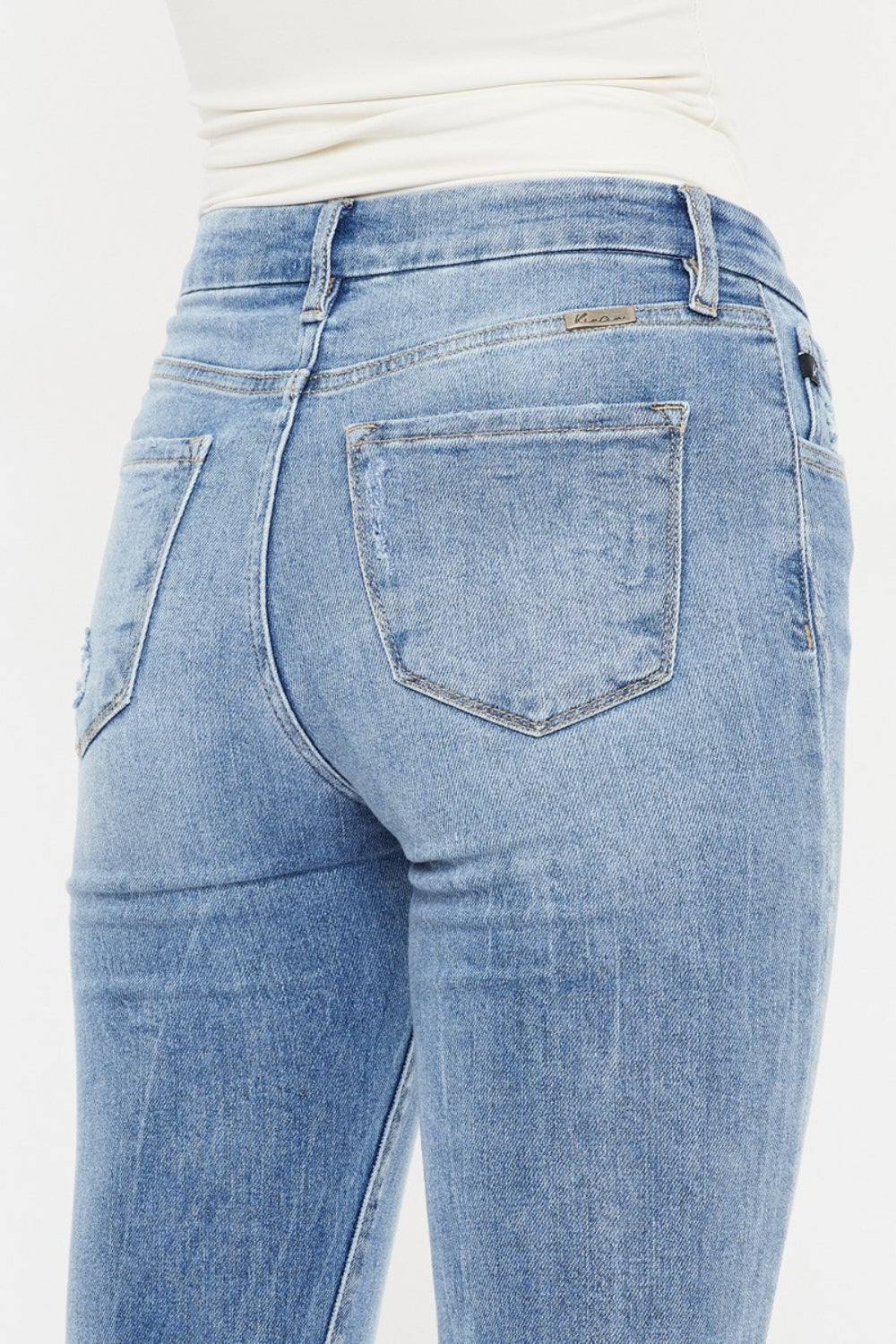 Kancan High Waist Cat's Whiskers Skinny Jeans for Women - Stretch Denim Pants with Comfortable Fit - Perfect for Casual Outfits, Date Nights & Everyday Wear