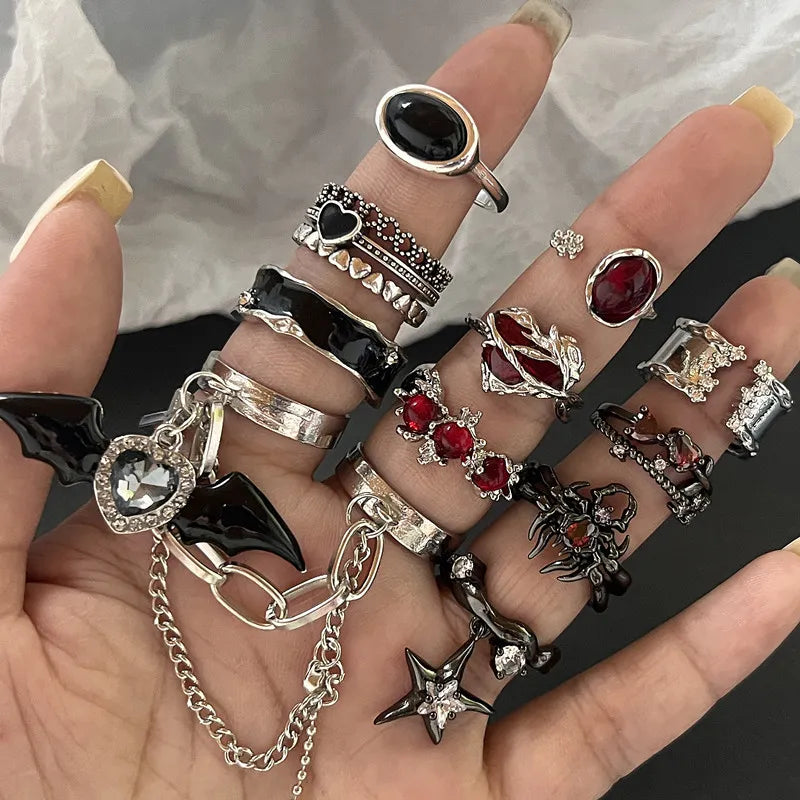 Black Crystal Rings for Women - Elegant & Stylish Jewelry for Parties, Weddings & Everyday Wear