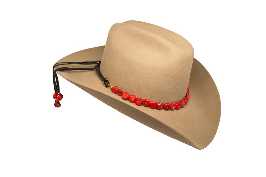 Coral Hat Band for Women - Stylish Hair Accessory for Summer Hats, Beach Outfits & Outdoor Events | Fashionable Headband for Sun Hats, Weddings & Vacations