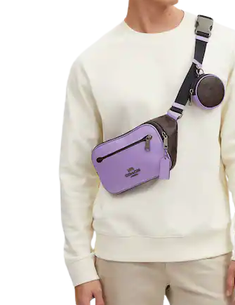 Coach Elias Belt Bag - Colorblock Signature Canvas Crossbody Bag for Women | Stylish & Functional for Everyday Use, Travel & Outfits