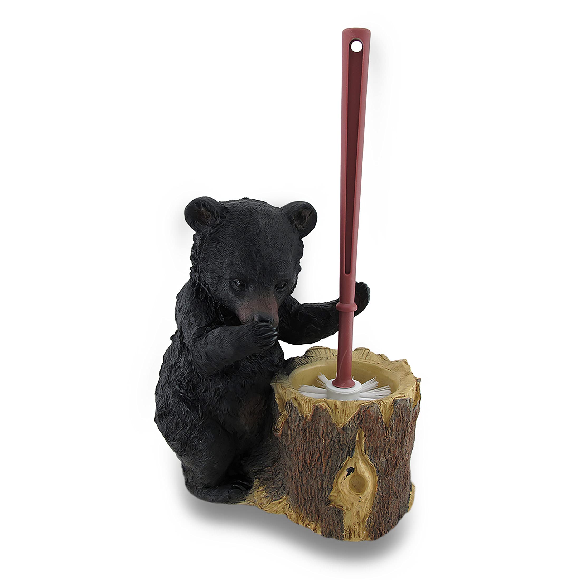 LL Home Stinky Bear Toilet Brush Holder - Cute Bathroom Cleaning Tool with Non-Slip Base for Toilet, Sink & Shower Cleaning - Perfect for Kids Bathroom, Guest Bath & Home Decor