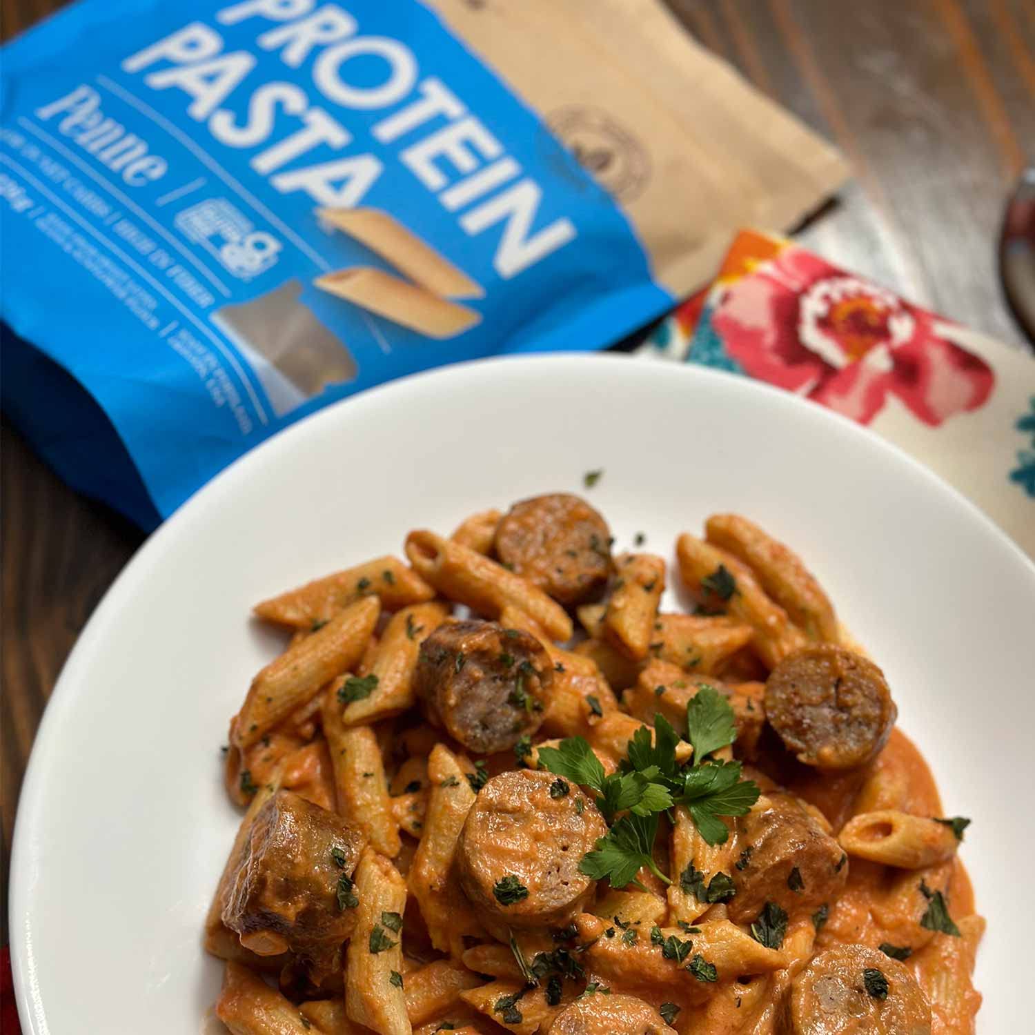 High Protein Pasta - 19g Protein, Lupin & Sunflower Flour, 4g Net Carbs, Gluten Free, Keto & Low Carb Friendly (Penne, 5 Pack) | Perfect for Keto Diet, Weight Loss & Healthy Meal Prep