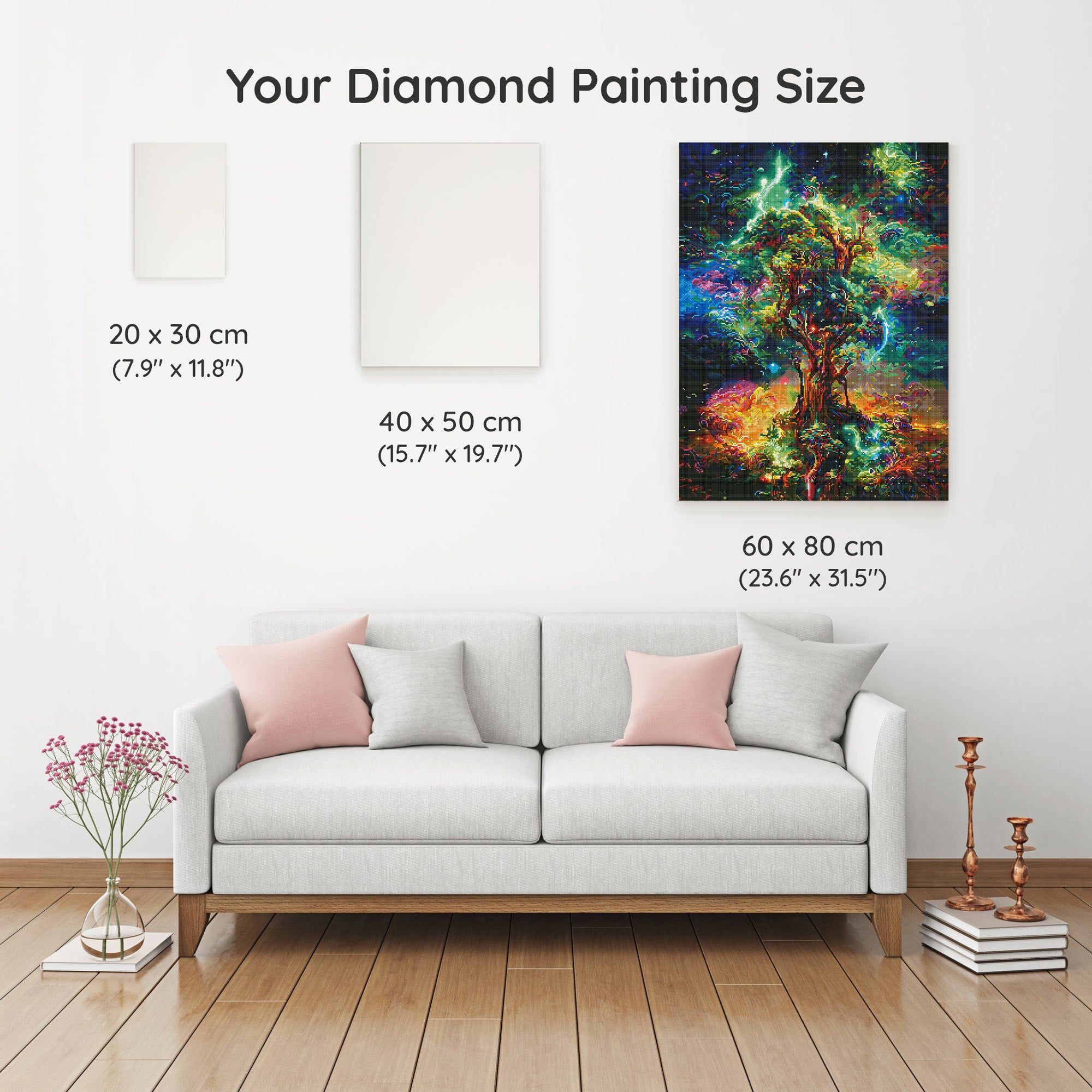 Cosmic Tree of Life Wall Art - Spiritual Home Decor for Meditation & Yoga Room - Perfect for Bedroom, Living Room & Office Decor