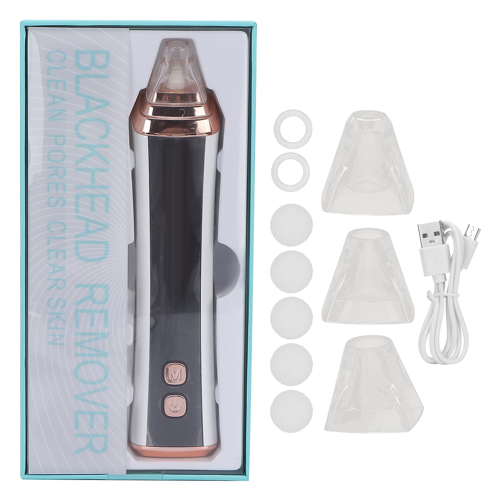 Electric Blackhead Remover Vacuum - Rechargeable Facial Pore Cleaner & Acne Whitehead Extractor Tool for Deep Cleansing - Perfect for Home Spa & Skincare Routine
