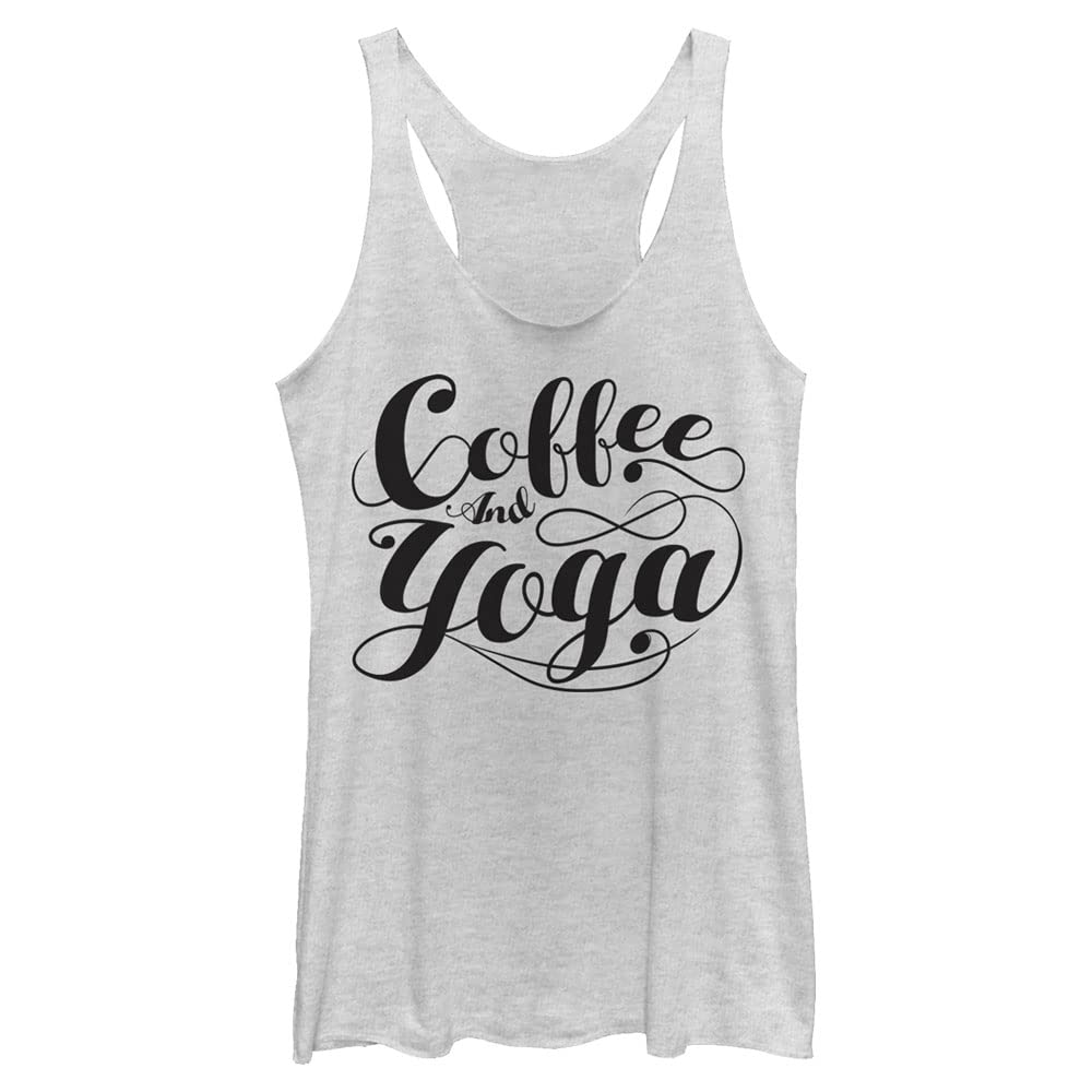 Fifth Sun Chin Up All I Need Women's Racerback Tank Top - White Heather, X-Small - Gym Workout & Summer Casual Wear
