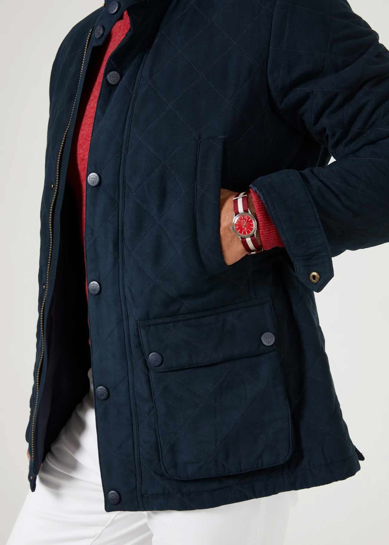 Alan Paine Felwell Quilted Jacket - Lightweight Water-Resistant Jacket for Men | Warm Winter Coat with Stylish Diamond Stitching | Perfect for Outdoor Activities, Hiking & Casual Wear