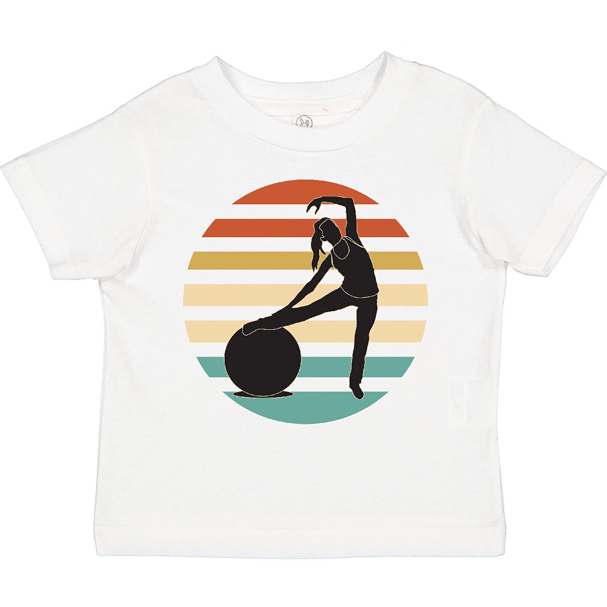 Inktastic Pilates Fitness Retro Exercise Toddler T-Shirt - Cute Workout Tee for Toddlers, Fun Gym & Yoga Outfit for Kids, Perfect for Dance Class, Playtime & Active Lifestyle