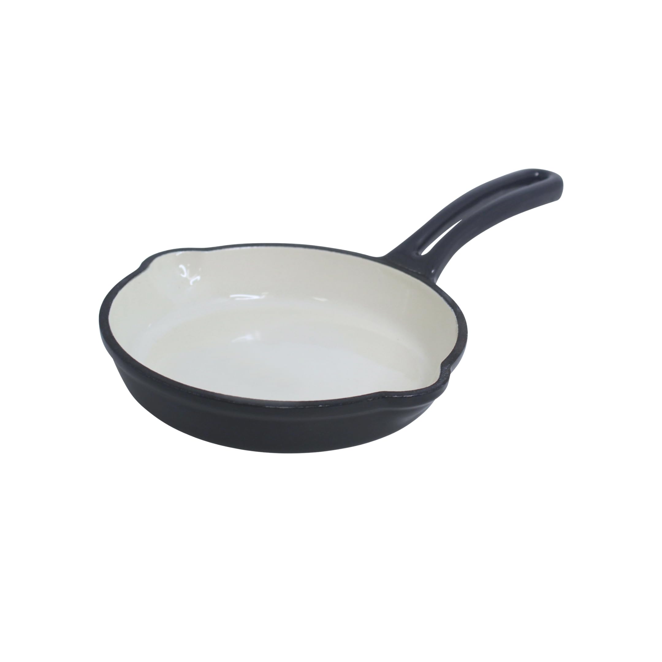 Mirror 6 Inch Cast Iron Enamel Skillet - Pre-Seasoned Gray Dutch Oven for Stovetop, Oven & Camping - Perfect for Searing, Baking & Frying