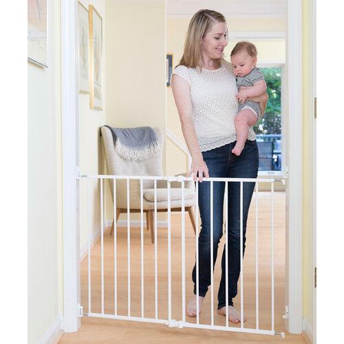 Qdos Extending SafeGate - Expandable Baby Safety Gate for Doorways & Stairs | Perfect for Childproofing Homes & Pet Barriers