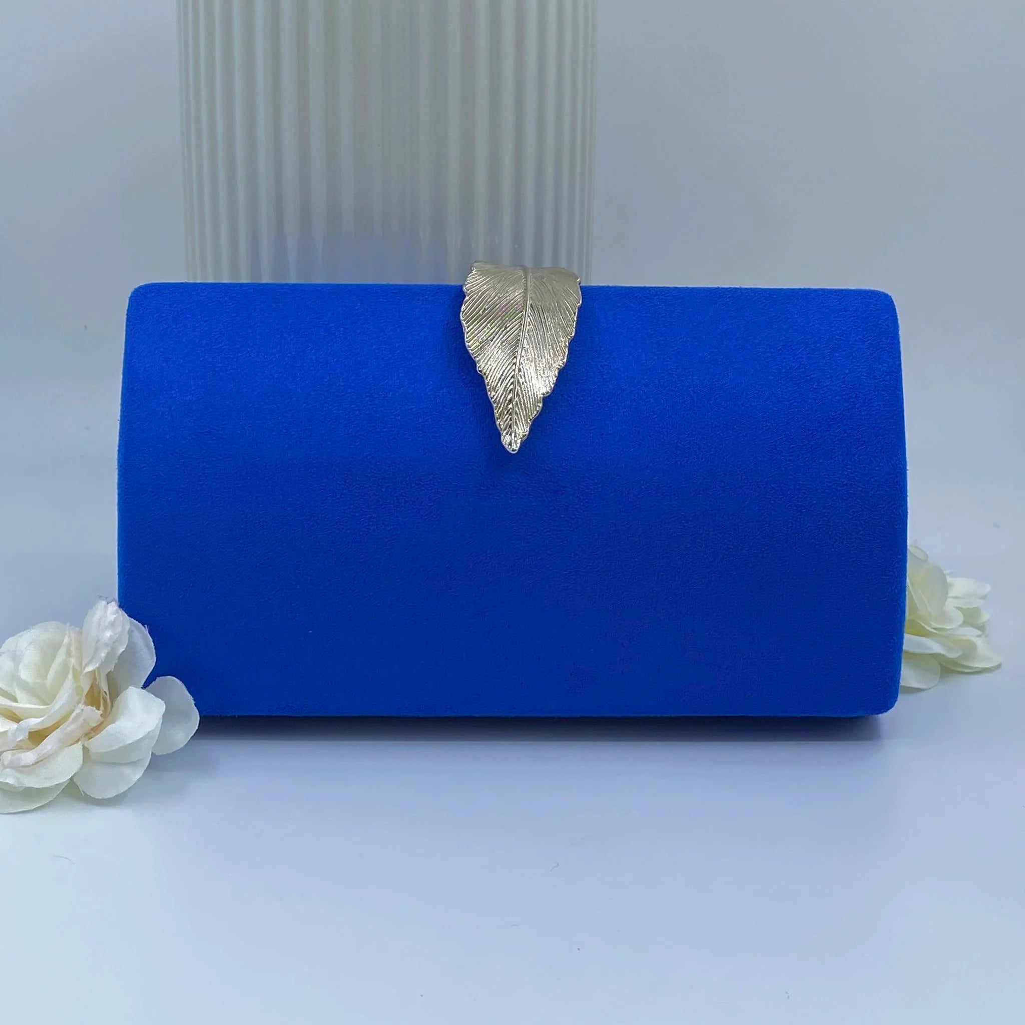 Miranda Suede Clutch Bag for Women - Royal Blue Evening Purse | Elegant Handbag for Parties, Weddings & Special Occasions