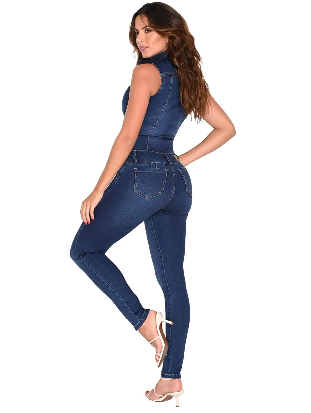 LOWLA Women's Shapewear Jumpsuit - Butt Lifting Bodysuit & Colombian Booty Lifting Jeans | Tummy Control Slimming Outfit for Work, Date Night & Special Occasions