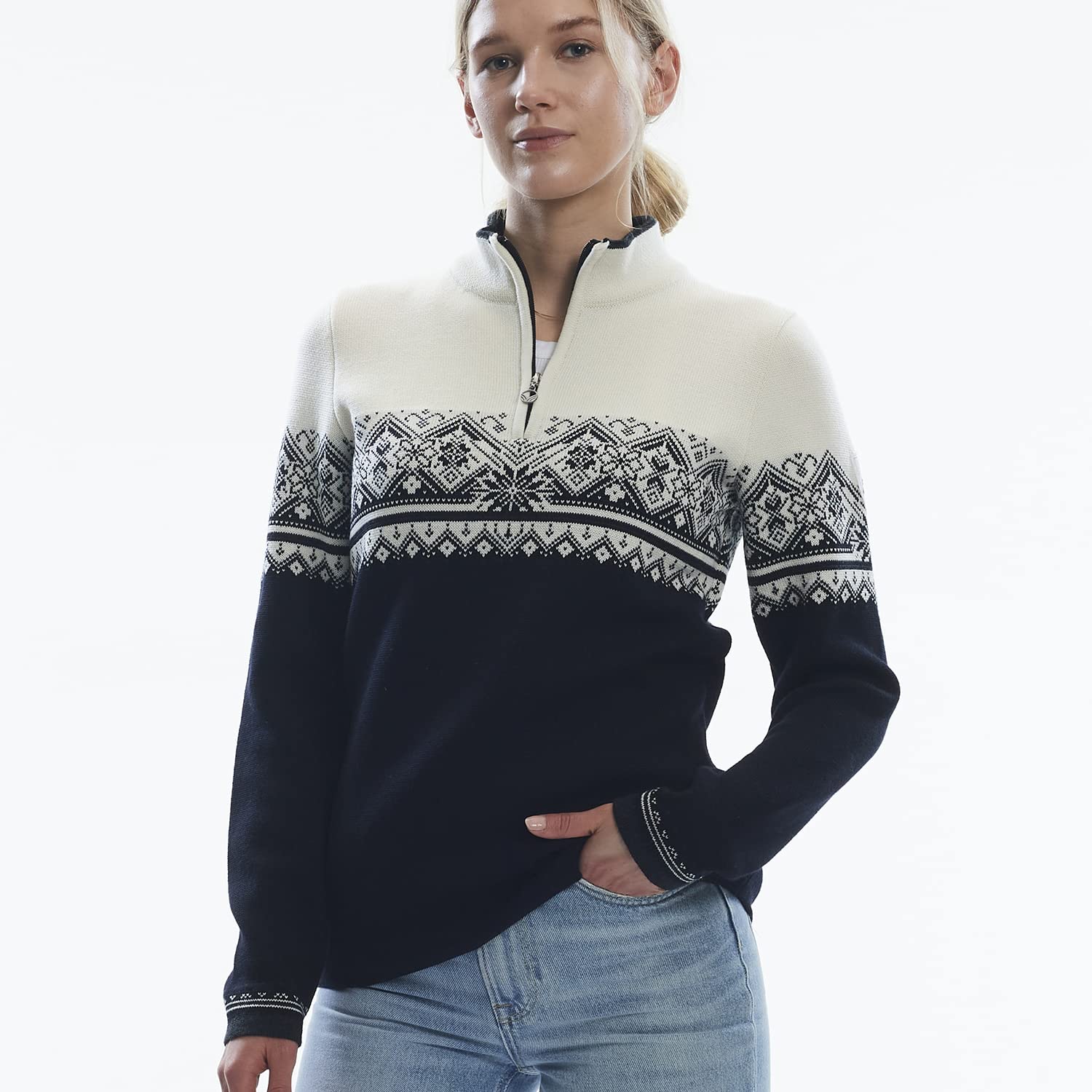 Dale of Norway Moritz Women's 100% Merino Wool Pullover Sweater - Warm Winter Knitwear for Ladies - Perfect for Skiing, Hiking & Casual Outfits