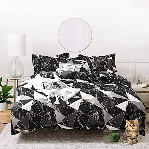 Black Geometric Marble