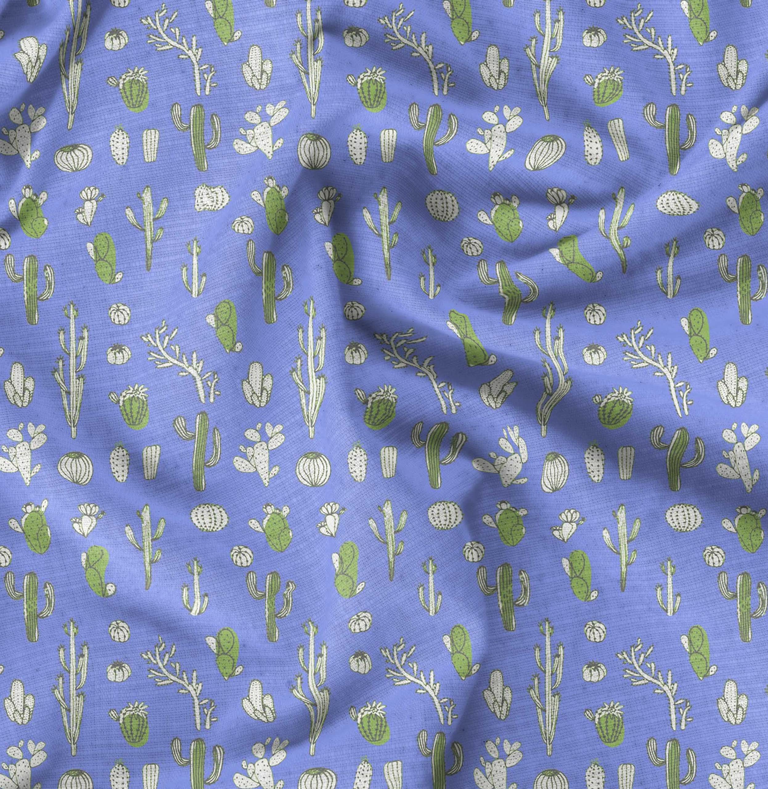 Soimoi Moss Georgette Brown Fabric by The Yard - 42 Inch Wide Cactus Tree Print Desert Chic Fabric for Dresses, Curtains & Home Decor | Premium Printed Fabric for DIY Sewing Projects