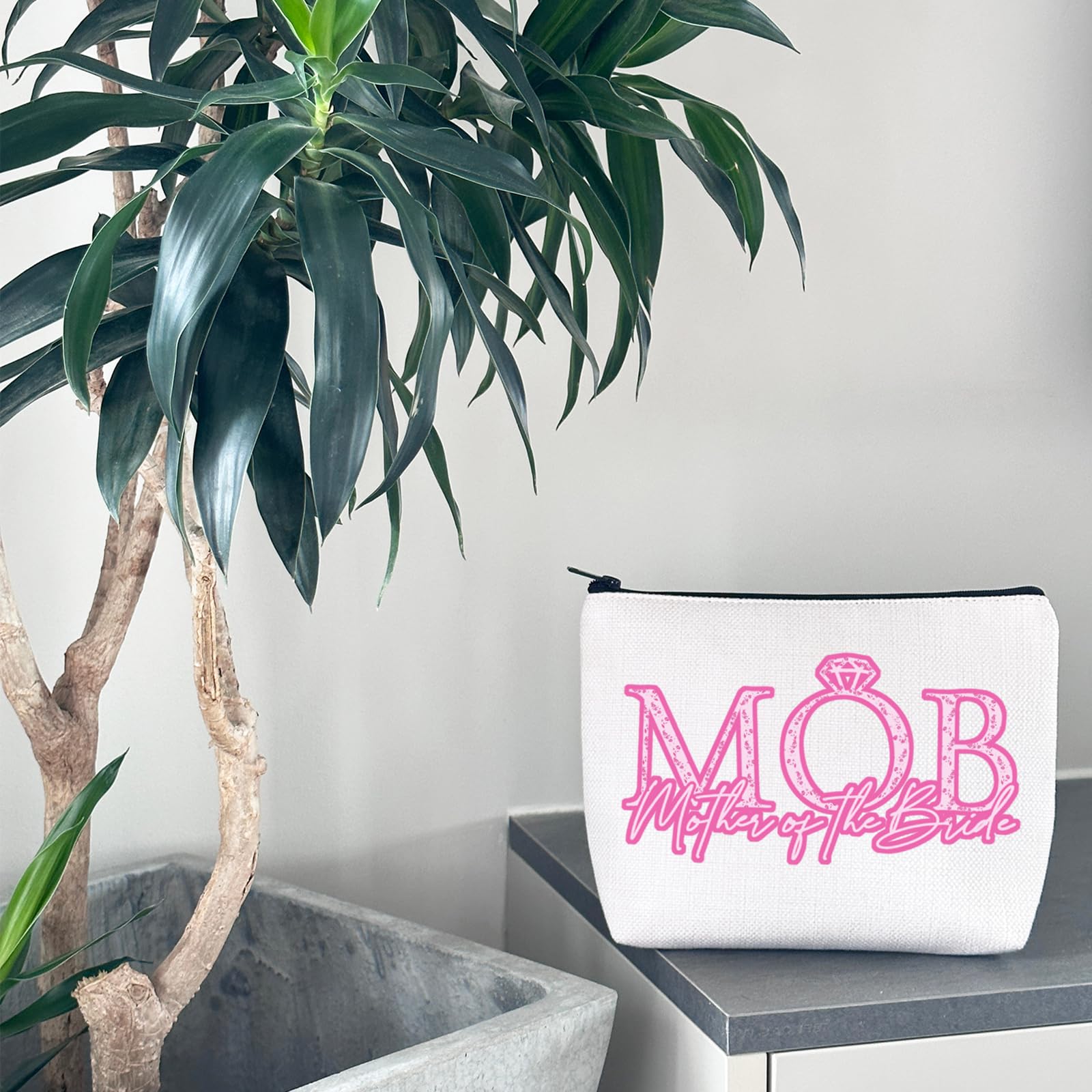 Elegant Mother of The Bride Gift Set - Premium Makeup Bag for Wedding Day - Perfect Thank You Present from Bride to Mom - Ideal for Bridal Shower, Wedding Day & Special Occasions