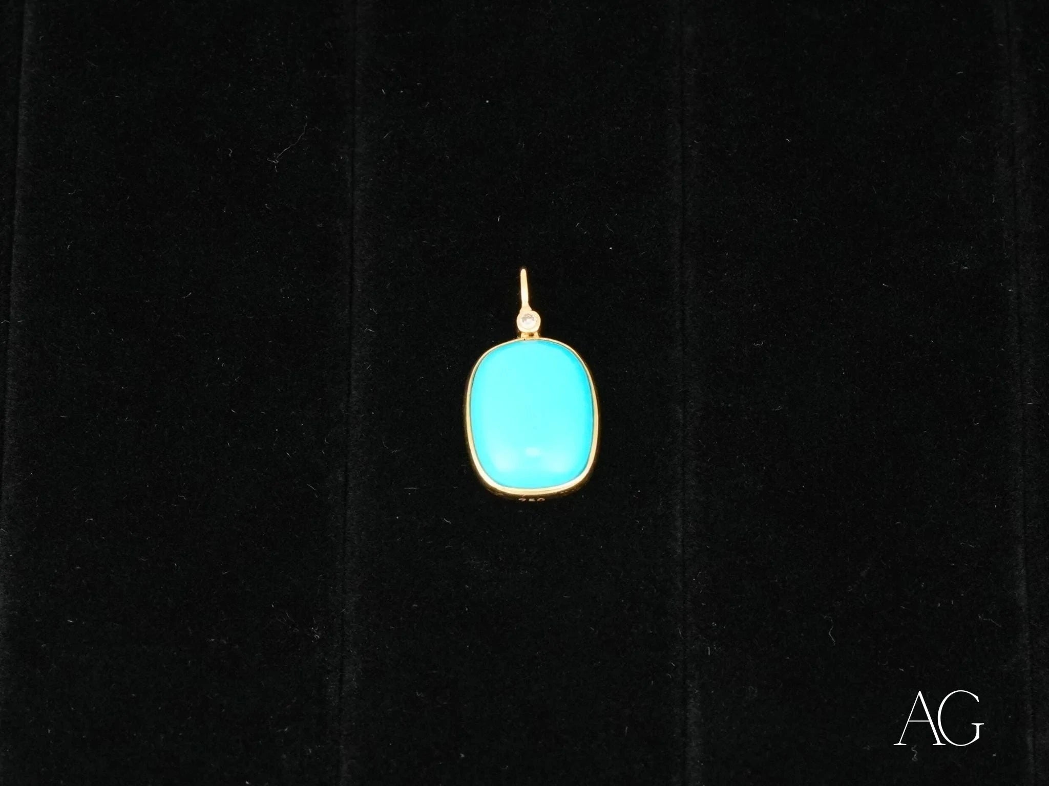 Exquisite Turquoise and Diamond Pendant Necklace for Women | Elegant Bohemian Jewelry Gift for Her | Perfect for Weddings, Parties & Special Occasions