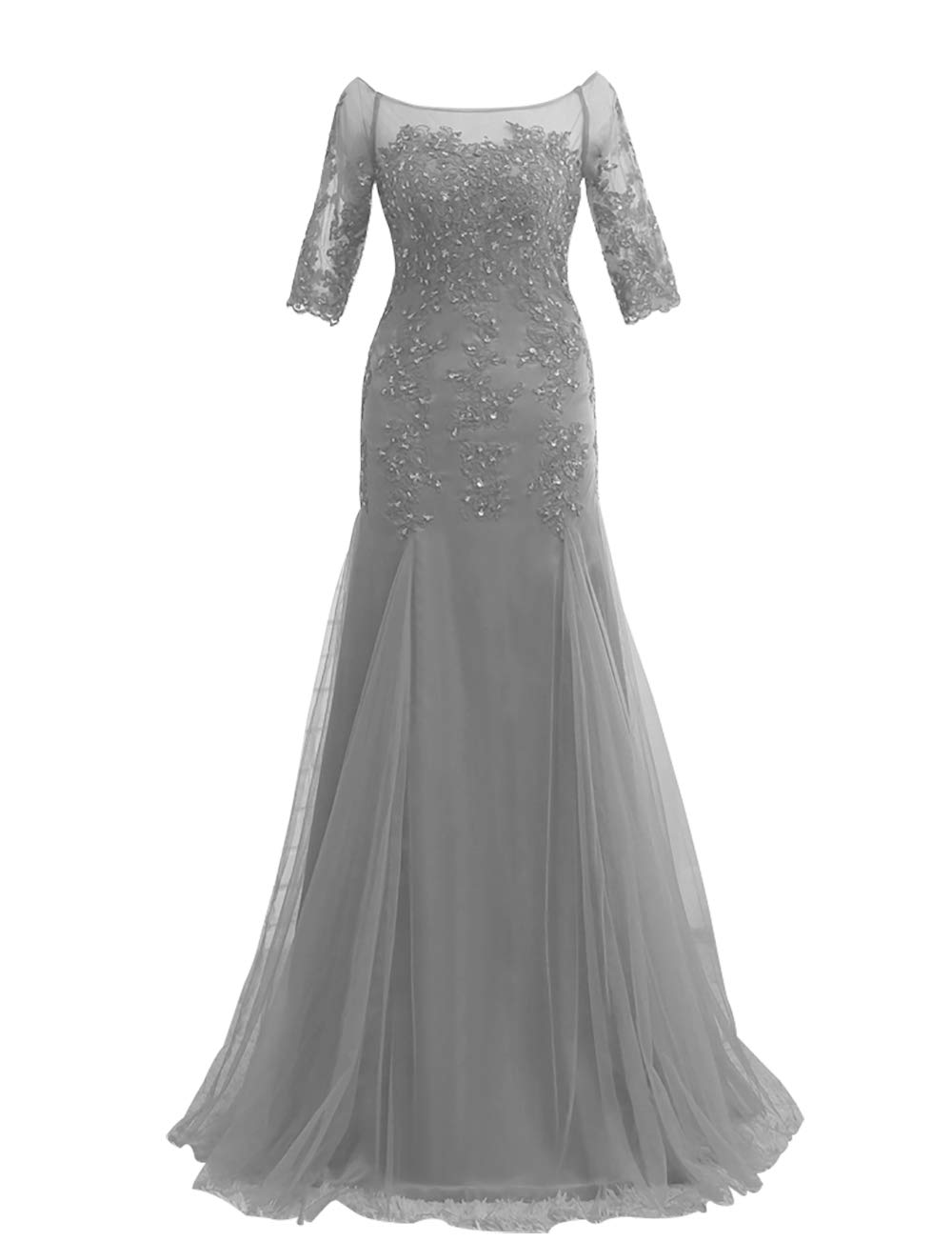 Elegant Long Sleeve Lace Mother of The Bride Dress - Formal Evening Gown for Wedding Guest & Special Occasions - Perfect for Church Ceremonies, Receptions & Black Tie Events