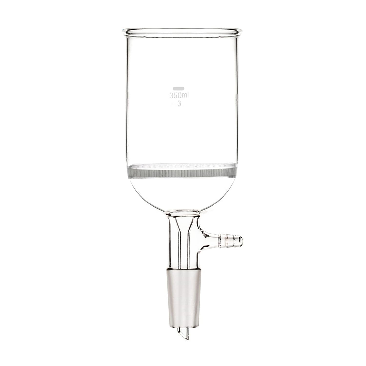 24/40 Glass Buchner Funnel 350ml with 68-70mm Pore Plate - Lab Filtration Equipment for Chemistry Experiments & Essential Oil Extraction