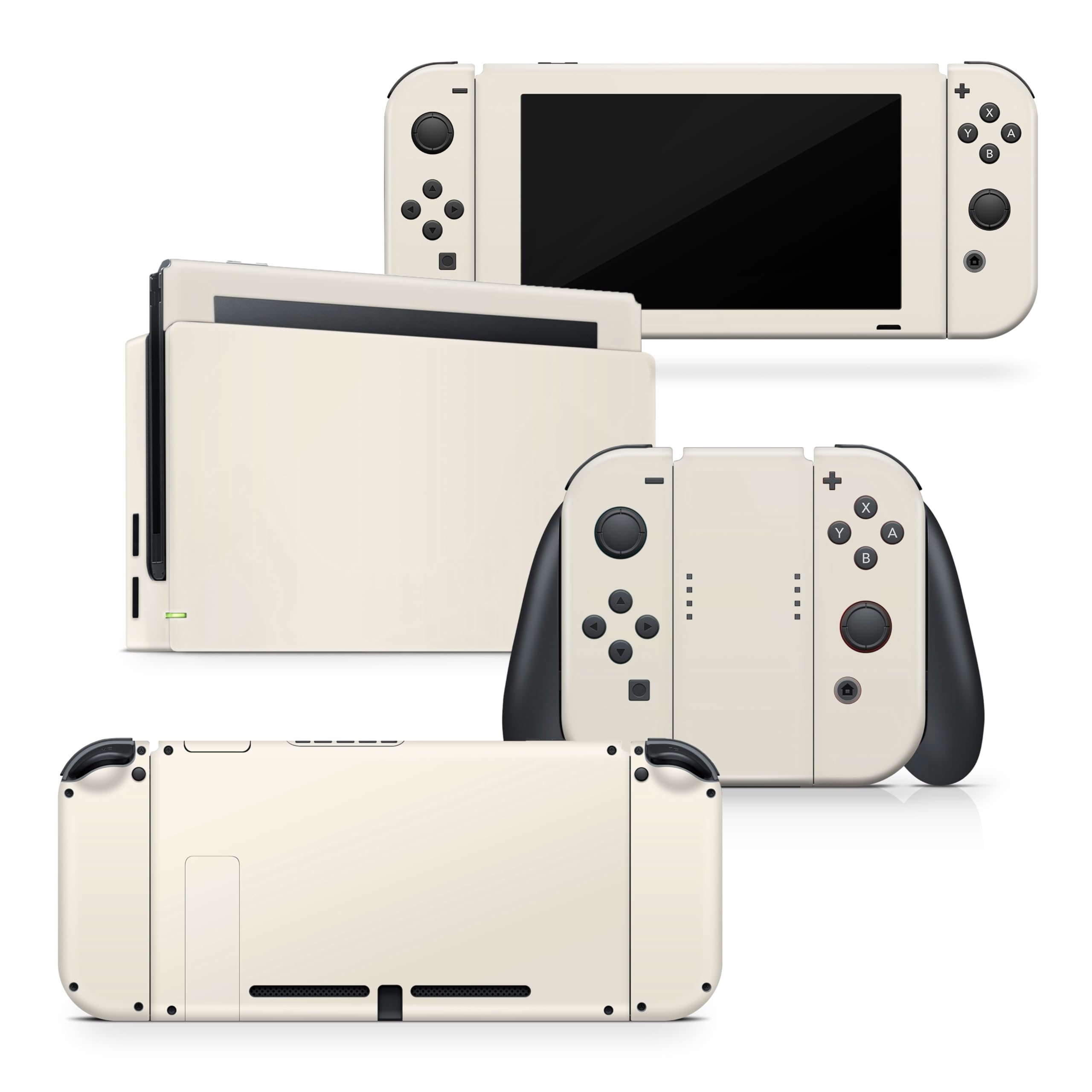 Premium 3M Vinyl Full Wrap Decal for Nintendo Switch - Classic Solid Color Cream Skin, Compatible with Switch Console & Joy-Cons | Protective Cover, Custom Sticker for Gaming, Travel & Home Decor