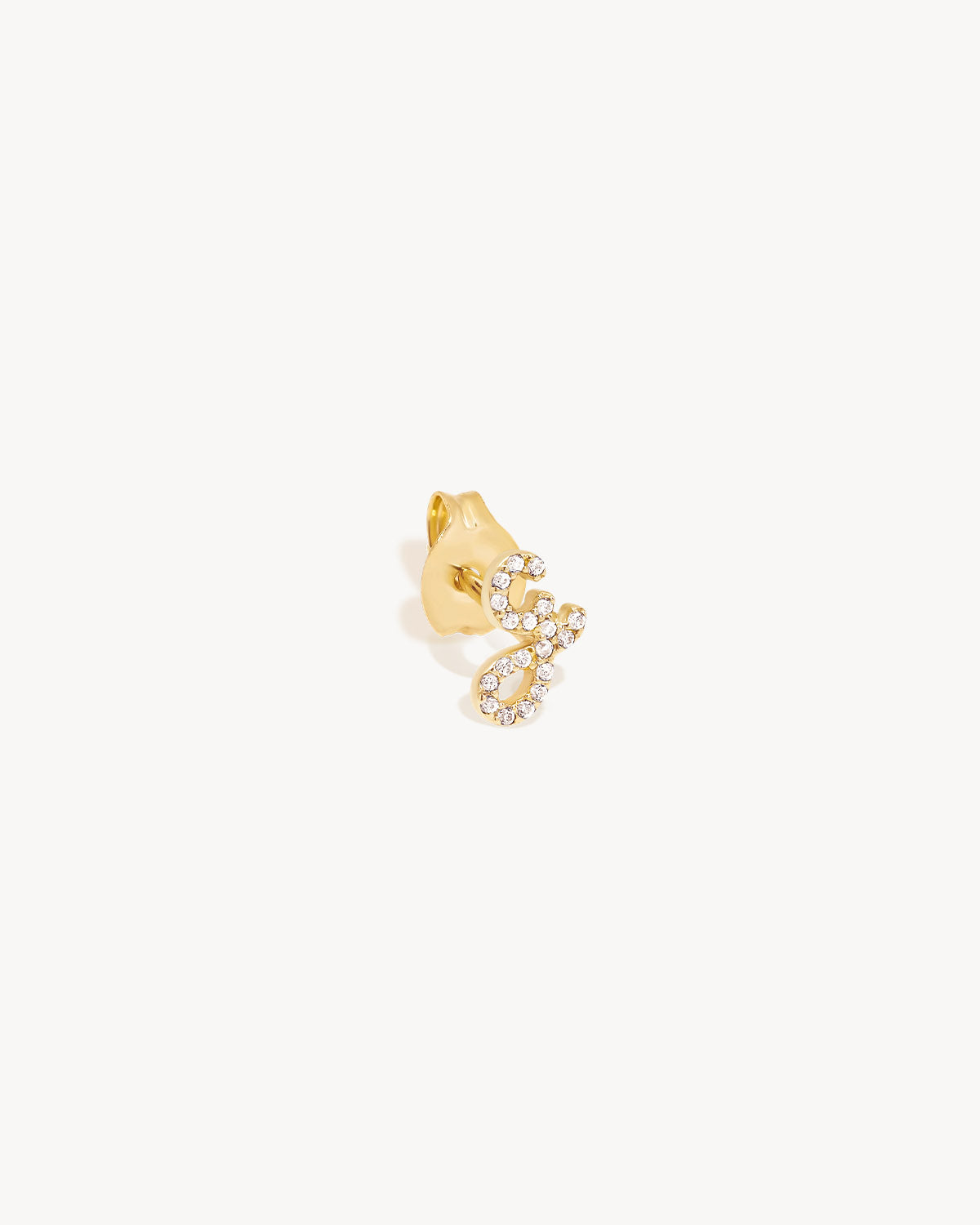 14K Solid Gold Forever Love Diamond Letter Earrings for Women - Dainty Initial Alphabet Studs for Everyday Wear, Gift for Her, Anniversary & Valentine's Day Jewelry