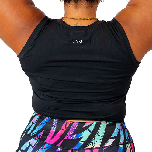 Stylish Black Fitted Crop Top for Women - Trendy Summer Fashion, Workout & Casual Wear