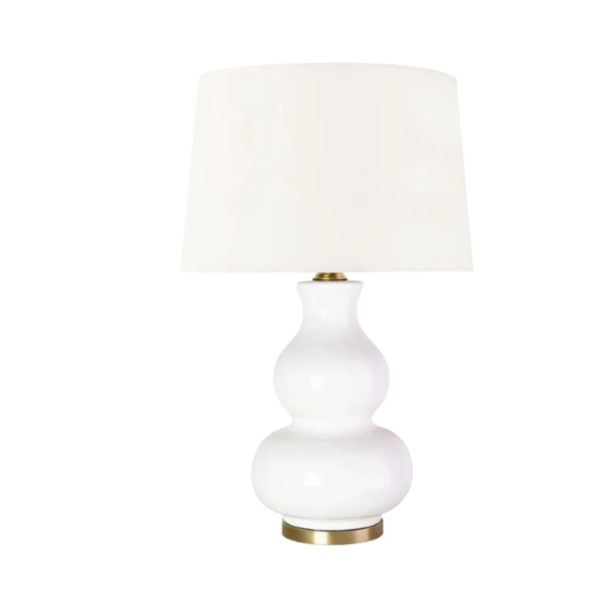 Alexandria Gourd Table Lamp - Modern Handcrafted Ceramic Nightstand Light for Bedroom, Living Room & Office Decor - Perfect Ambient Lighting for Reading Nook or Cozy Corner