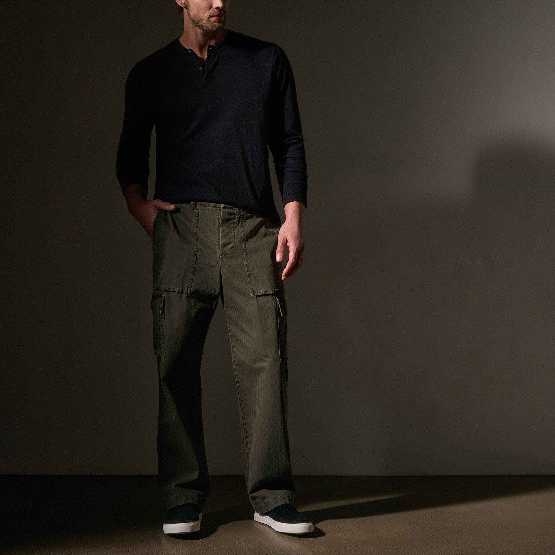 Herringbone Twill Utility Pants - Army Green Pigment | Durable Workwear for Outdoor Adventures & Tactical Use