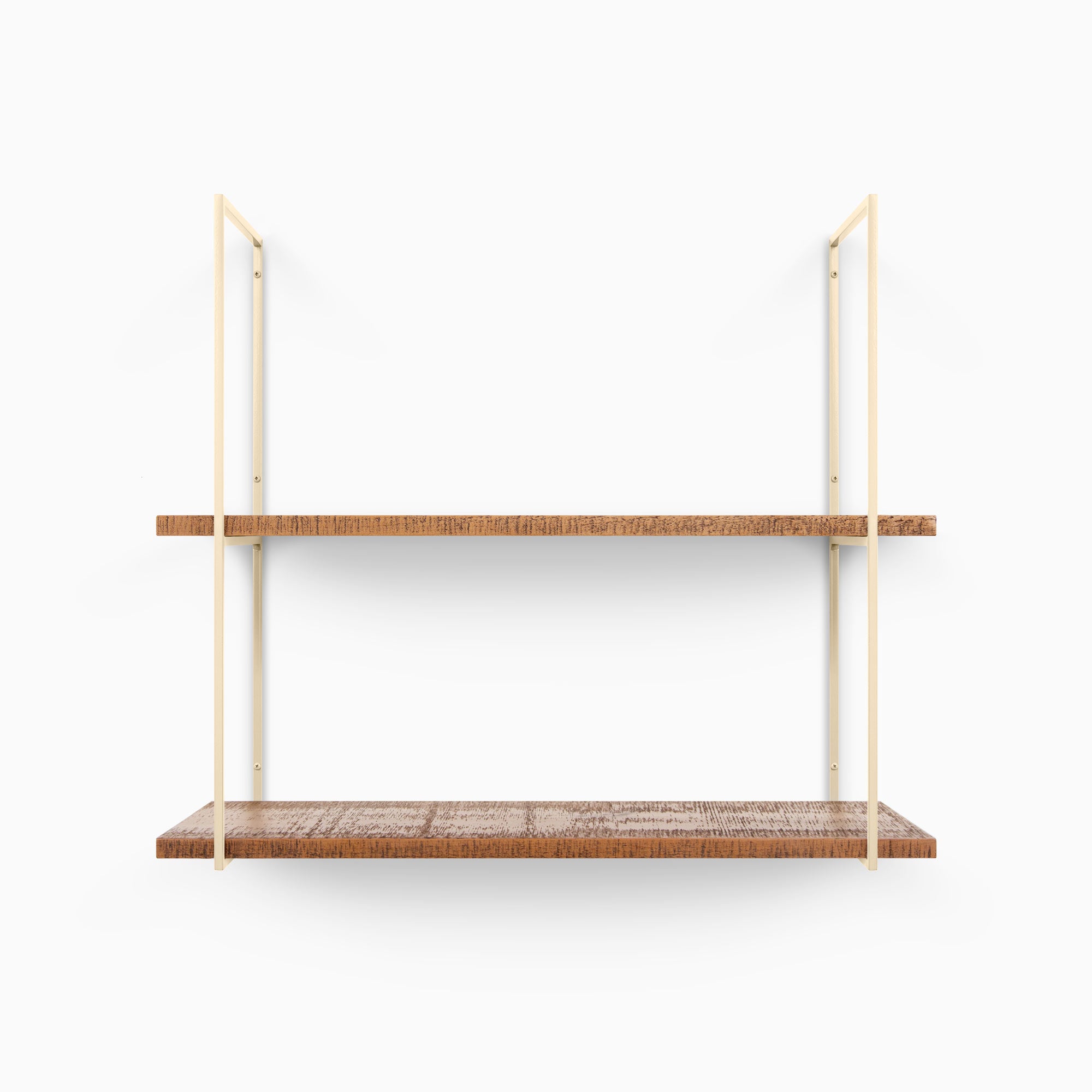 Lloyd Nutmeg Rustic 2-Tier Wooden Shelf - Handmade Rustic Wall Shelf for Kitchen, Bathroom & Living Room Decor - Perfect for Organizing Spices, Books & Decorative Items