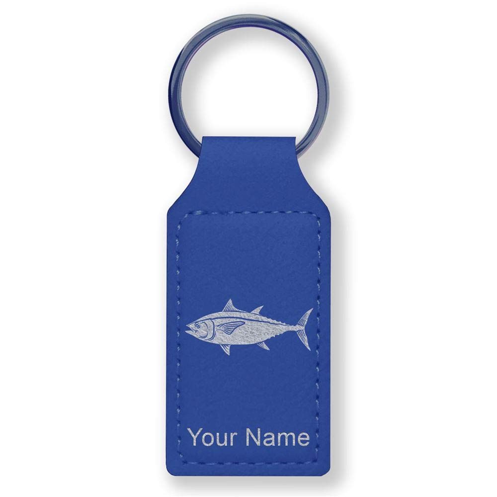 LaserGram Custom Engraved Rectangle Keychain - Tuna Fish Design - Personalized Gift for Fishing Lovers - Perfect for Keys, Backpacks, and Gifts