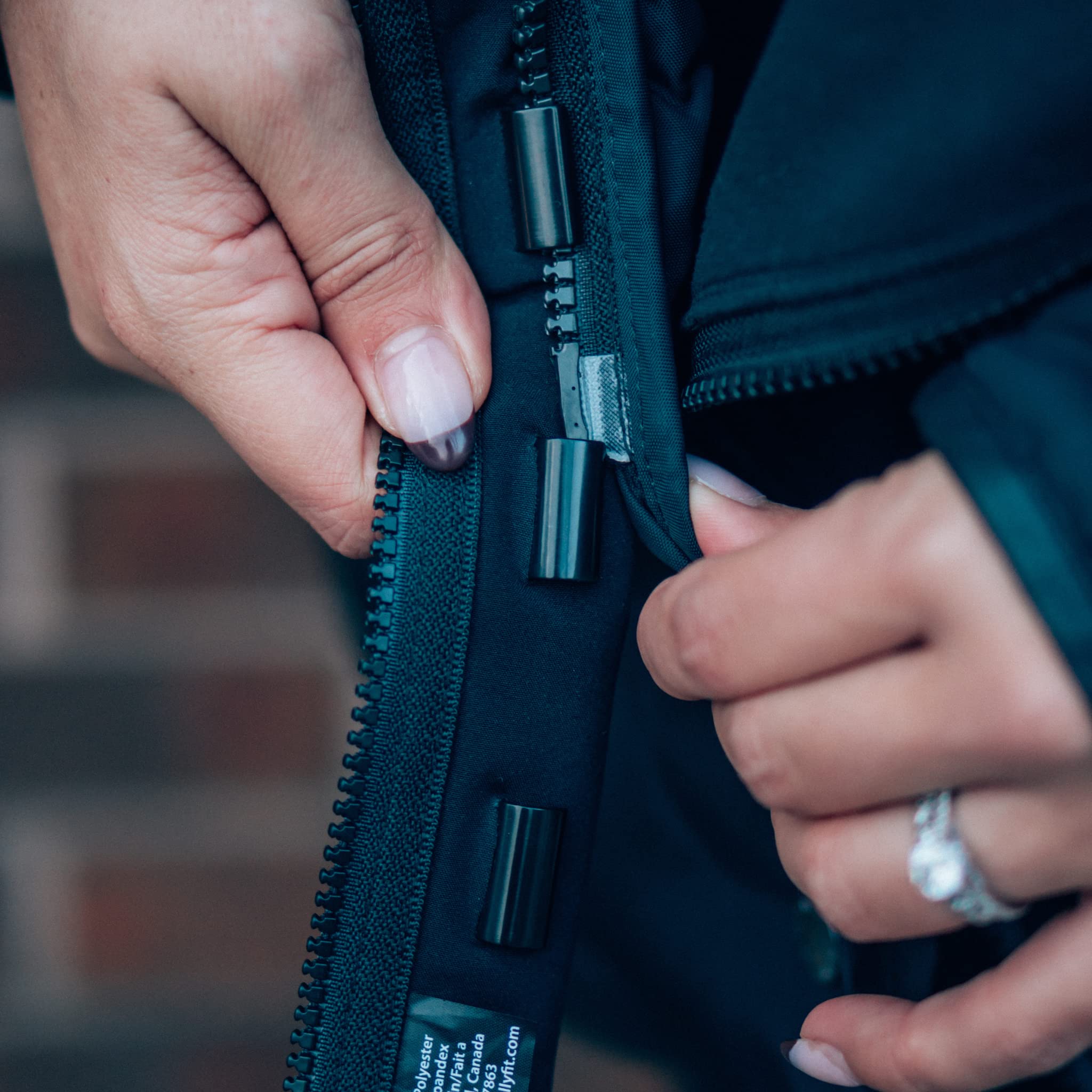 MakeMyBellyFit Universal Jacket Extender for Pregnancy & Baby Carriers - Fits Most Zippers, Adjustable Black Maternity Wear - Perfect for Cold Weather & Nursing Moms