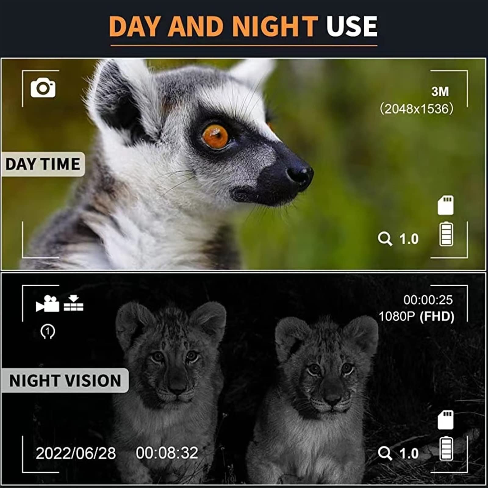 4K HD Digital Night Vision Goggles NV8000 - Military Tactical Helmet Mounted Binoculars for Hunting, Camping & Outdoor Adventures