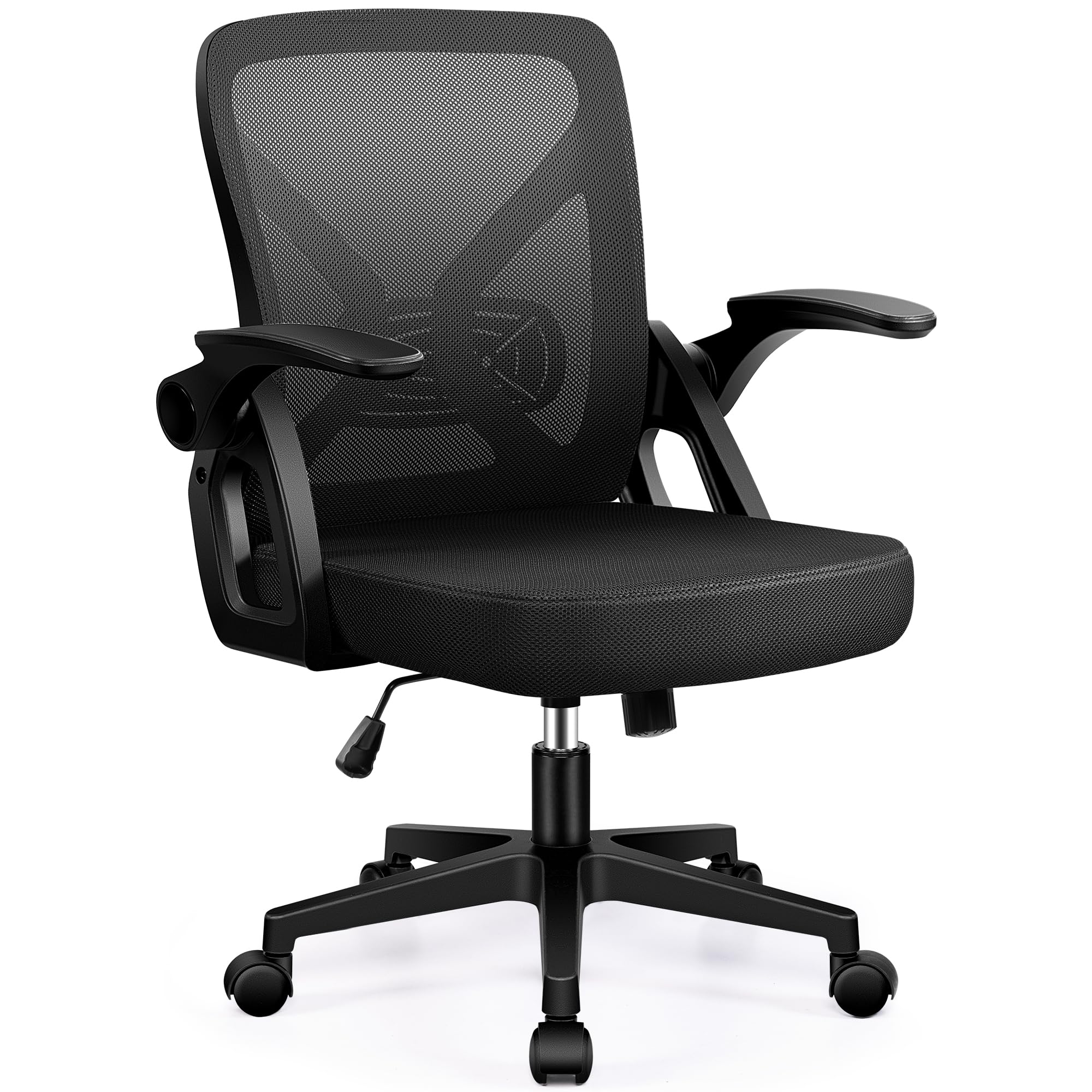 FelixKing Ergonomic Office Chair - Breathable Mesh Desk Chair with Wheels, Lumbar Support & Flip-Up Armrests - Adjustable Swivel Computer Chair for Home & Office Use (Black) | Perfect for Long Work Hours, Gaming & Remote Work