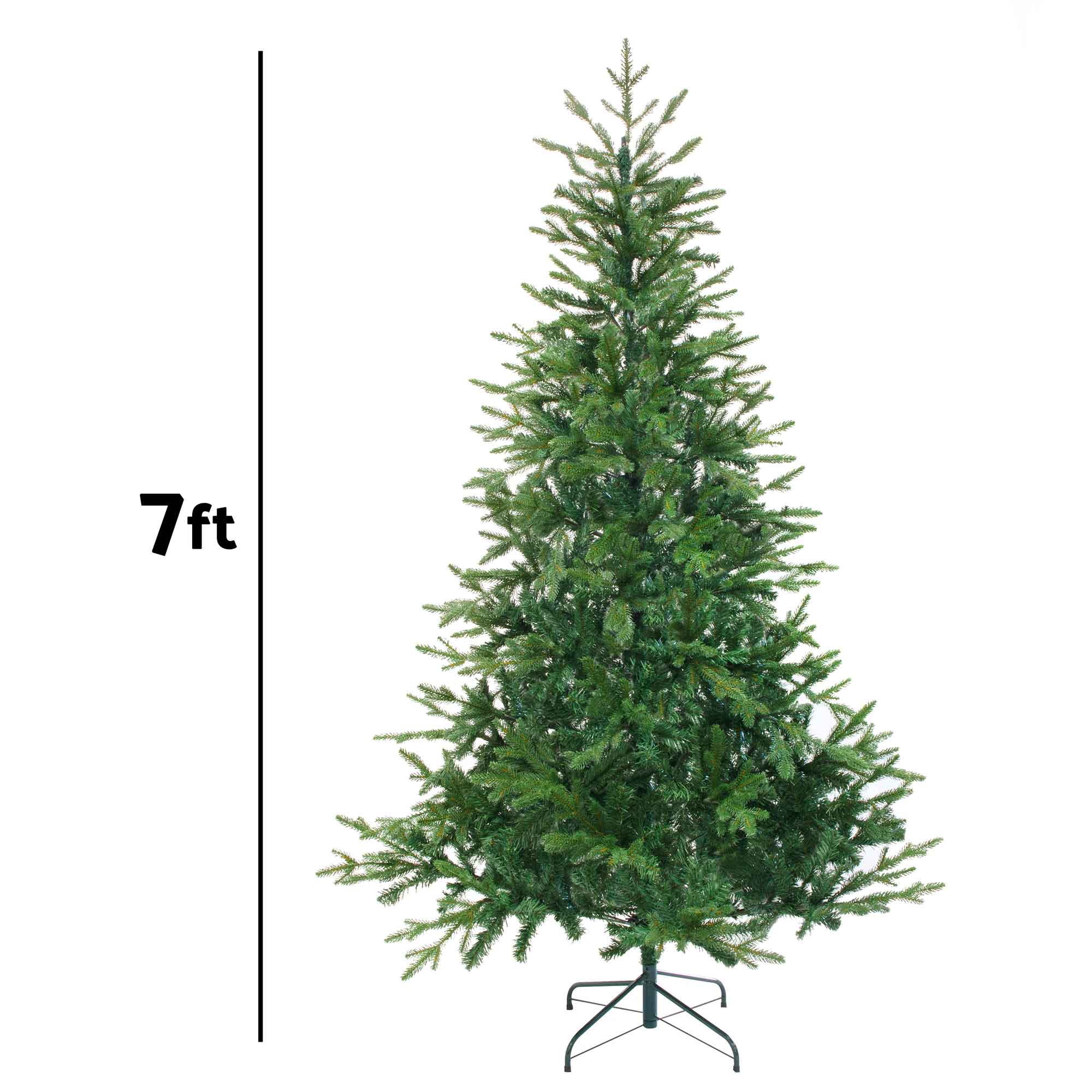 7ft Artificial Hinged Christmas Tree with 1400+ PE Tips & PVC Interior - Premium Holiday Decor for Living Room, Office & Party Decorations