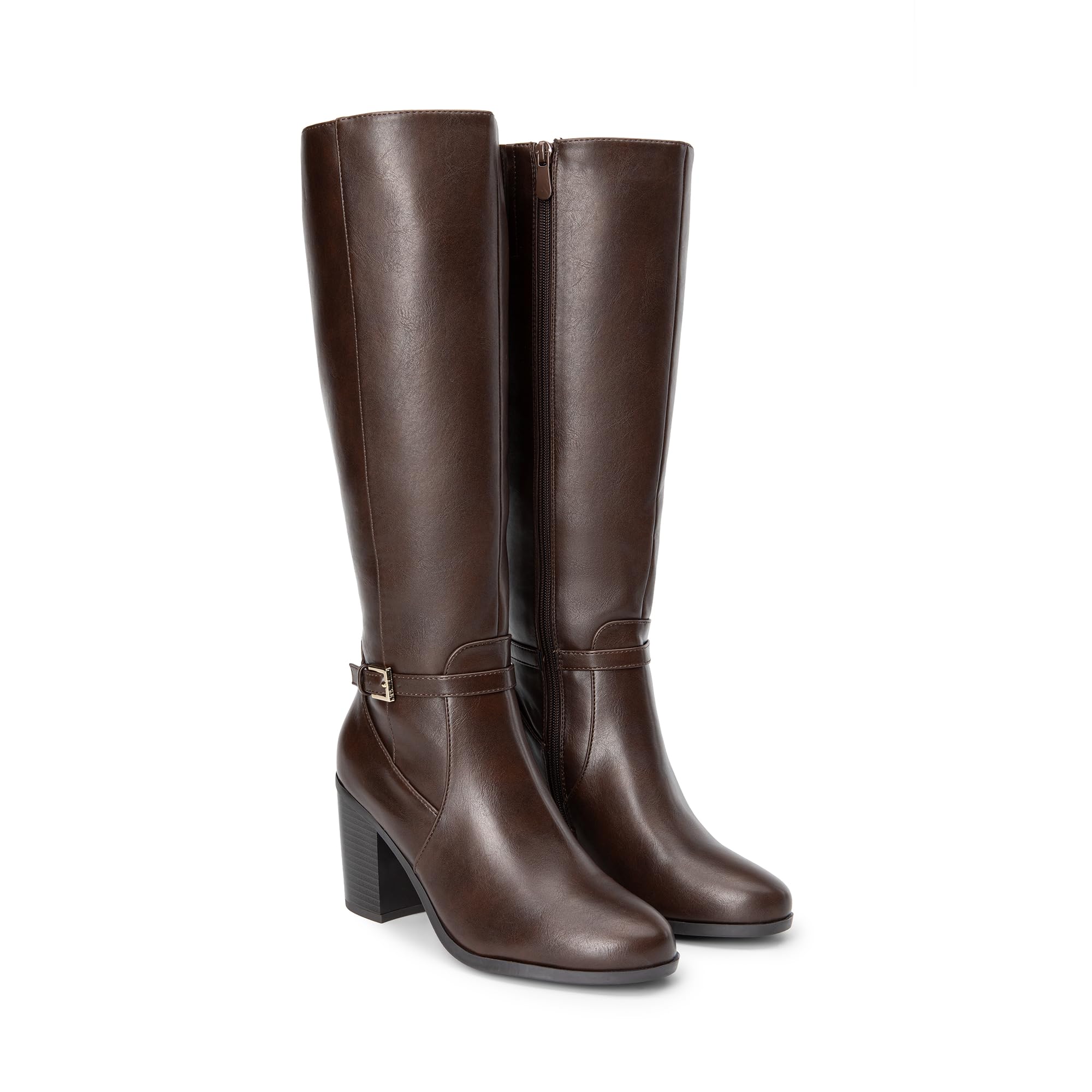 DREAM PAIRS Women's Knee High Boots - Comfortable Chunky Block Heel Riding Boots with Pointed Toe & Side Zipper | Suede Tall Boots for Fall & Winter | Perfect for Casual Outfits, Office Wear & Date Nights