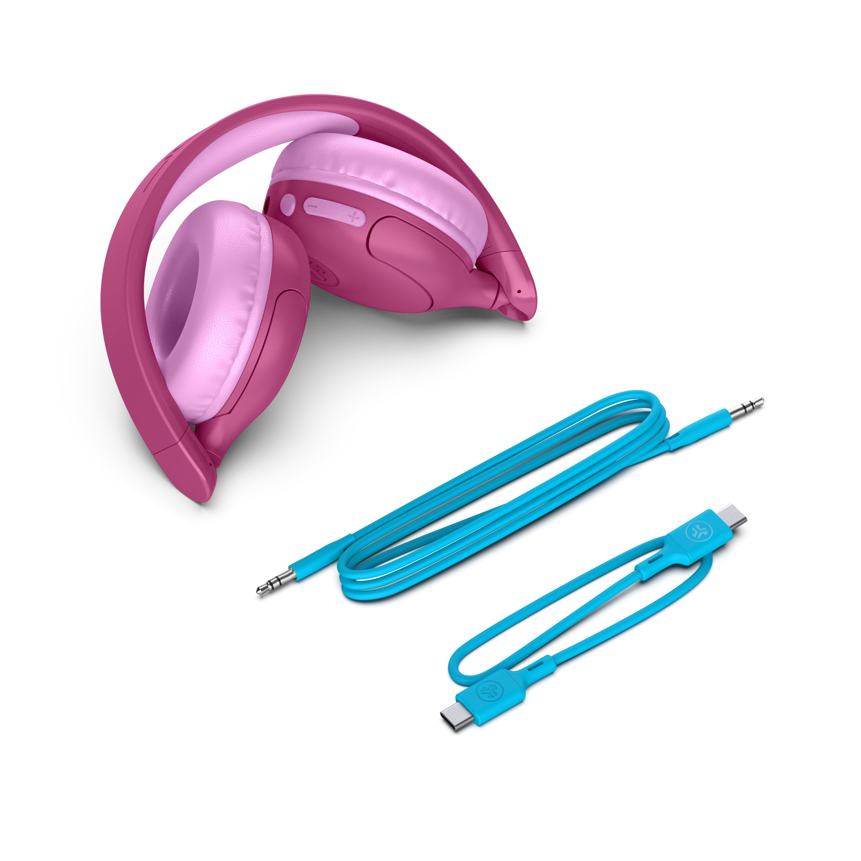 JBuddies Pop Wireless Kids Headphones - Pink Bluetooth Headset for Children, Safe Volume Limit, Comfortable Ear Cushions - Perfect for School, Travel, Online Learning & Entertainment