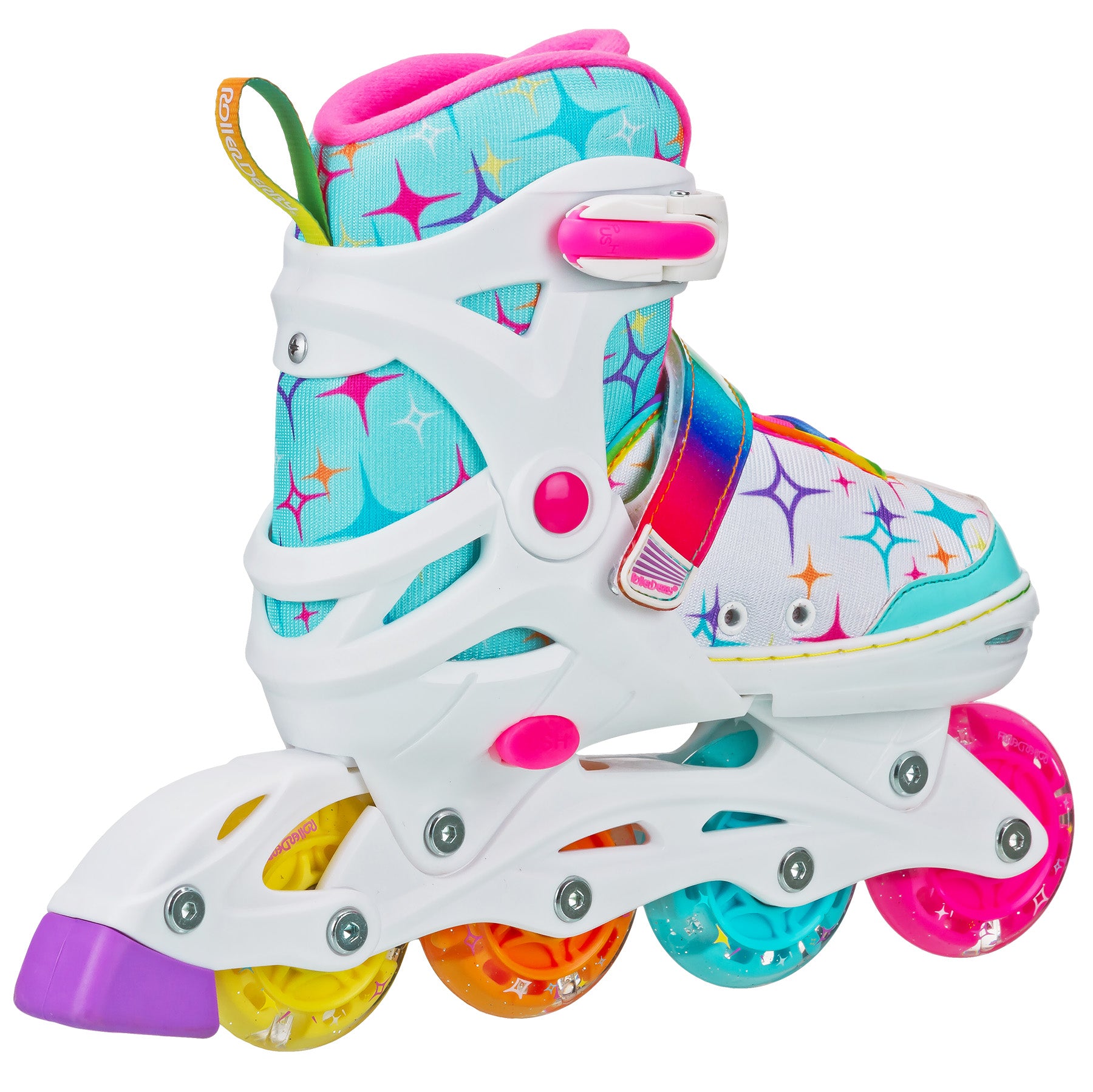 Stryde Adjustable Light-Up Inline Skates for Girls - Perfect for Outdoor Fun, Birthday Gifts & Roller Skating Rinks