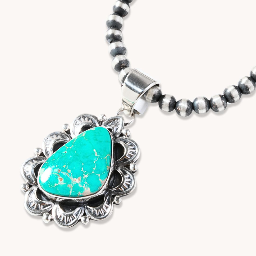 Handmade Turquoise Pendant Necklace - Genuine Stone Jewelry for Women, Boho Chic Accessories | Perfect for Everyday Wear, Gift Giving & Special Occasions