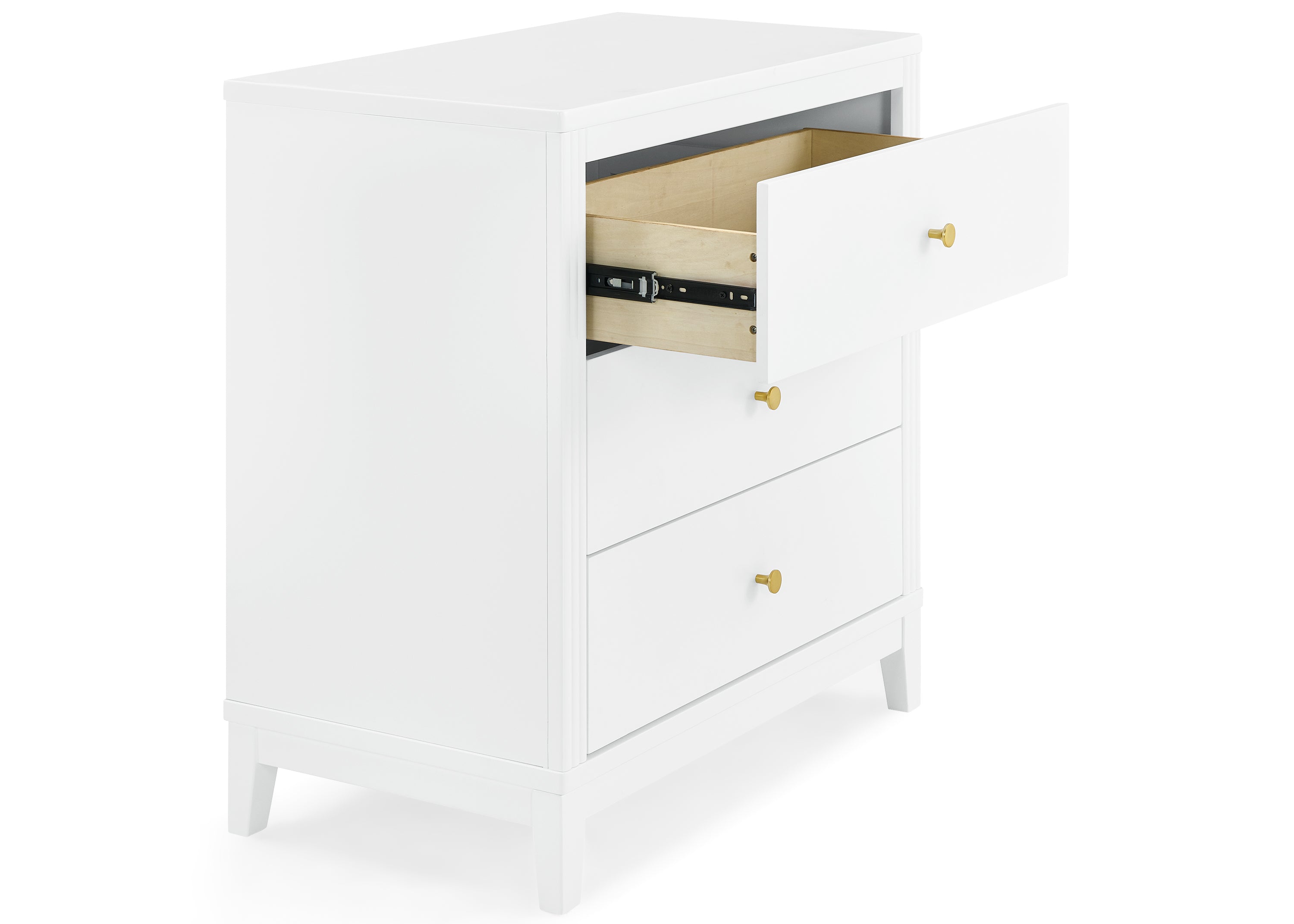 Eloise 3 Drawer Dresser with Changing Top & Interlocking Drawers - Nursery Storage Solution for Baby Clothes, Diapers & Essentials | Modern Baby Changing Table & Dresser Combo for Nursery Organization