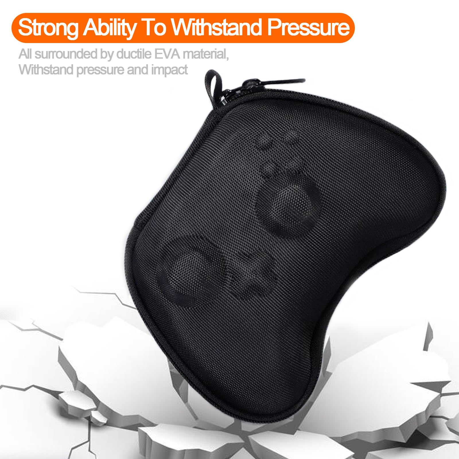 Premium Hard Travel Case for Xbox One/Series X/S & Elite 2 Controller - Durable EVA Protective Storage Box with Handle for Wireless Gaming Controllers - Perfect for Travel, Home Organization & Gaming Accessories Storage (Black)
