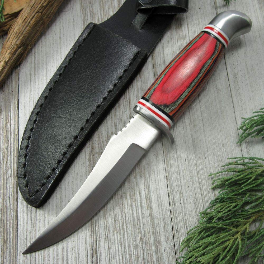 SZCO Supplies Slim Blade Skinner Knife - High Carbon Steel Hunting & Outdoor Knife for Skinning, Gutting & Field Dressing - Perfect for Hunters, Campers & Survivalists