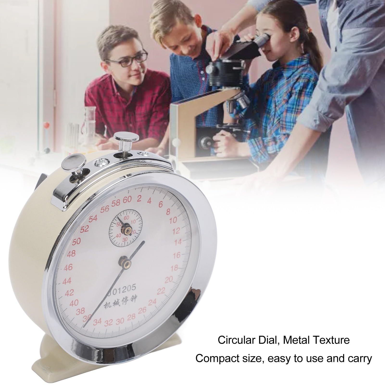 Pomya Professional Mechanical Stopwatch - 60 Second Round Dial with 0.2s Precision | Sports Timer for Running, Cycling & Physical Experiments | Handheld Chronograph for Athletes, Coaches & Science Labs
