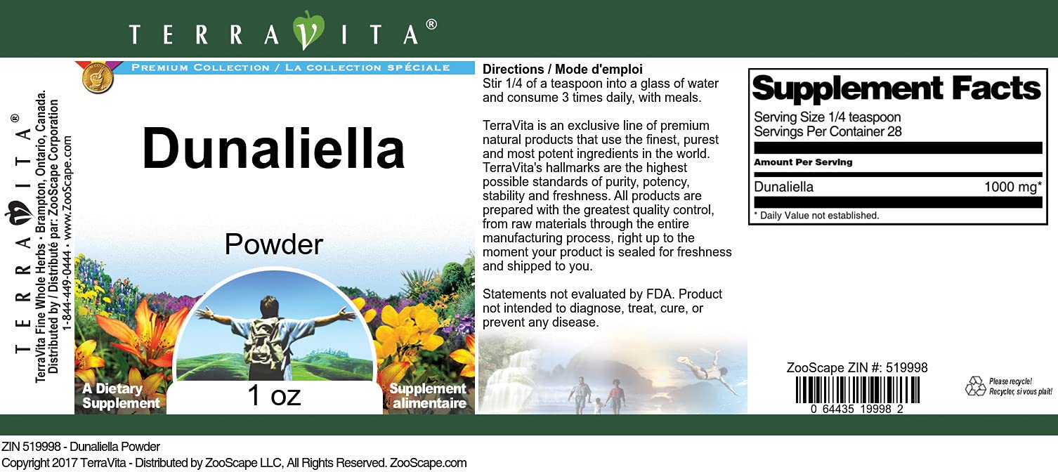 Organic Dunaliella Salina Powder (1 oz) - 3 Pack | Natural Beta Carotene & Antioxidant Supplement for Skin Health, Immune Support | Perfect for Smoothies, Juices & Wellness Drinks