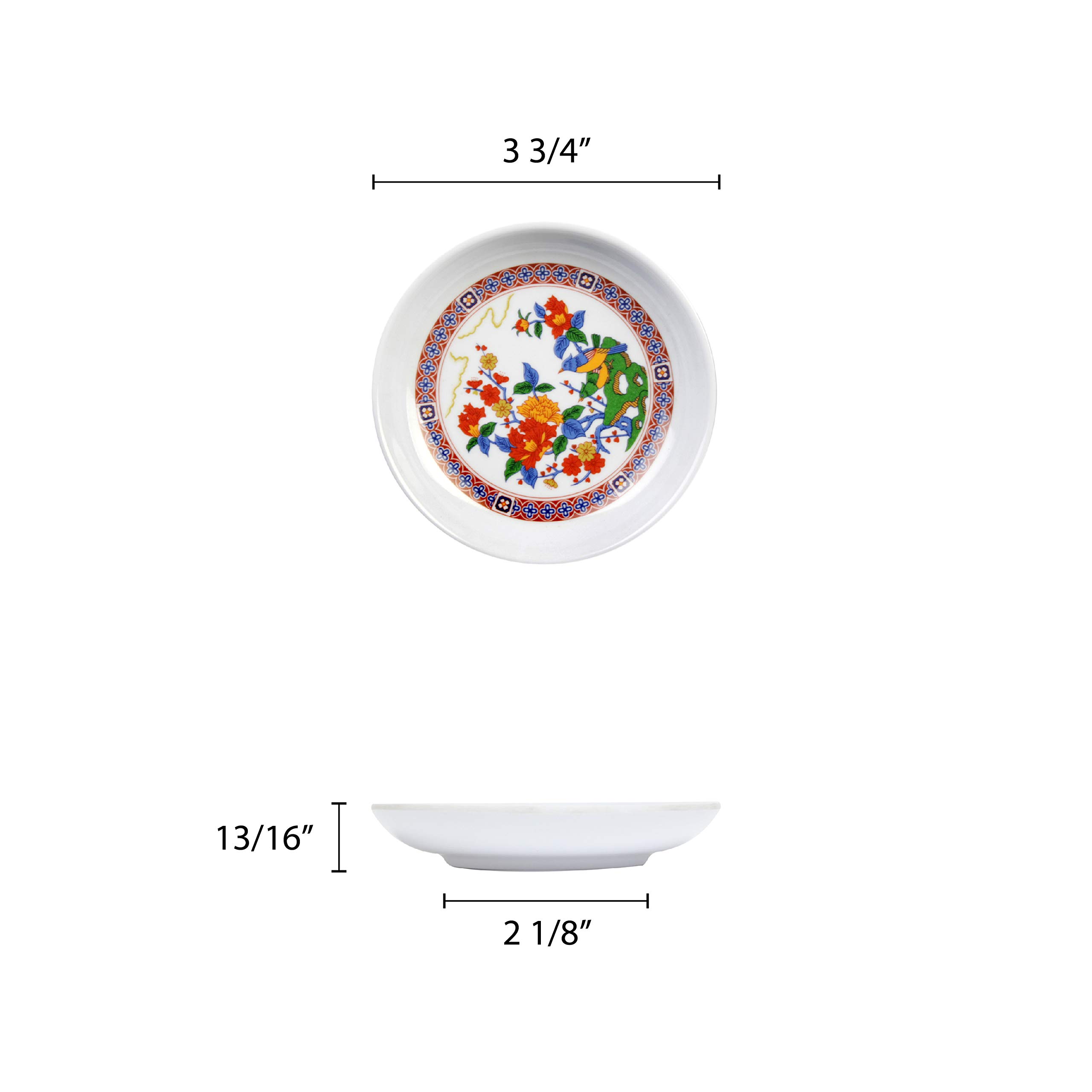 Peacock Melamine Sauce Dishes 3 oz (3 7/8