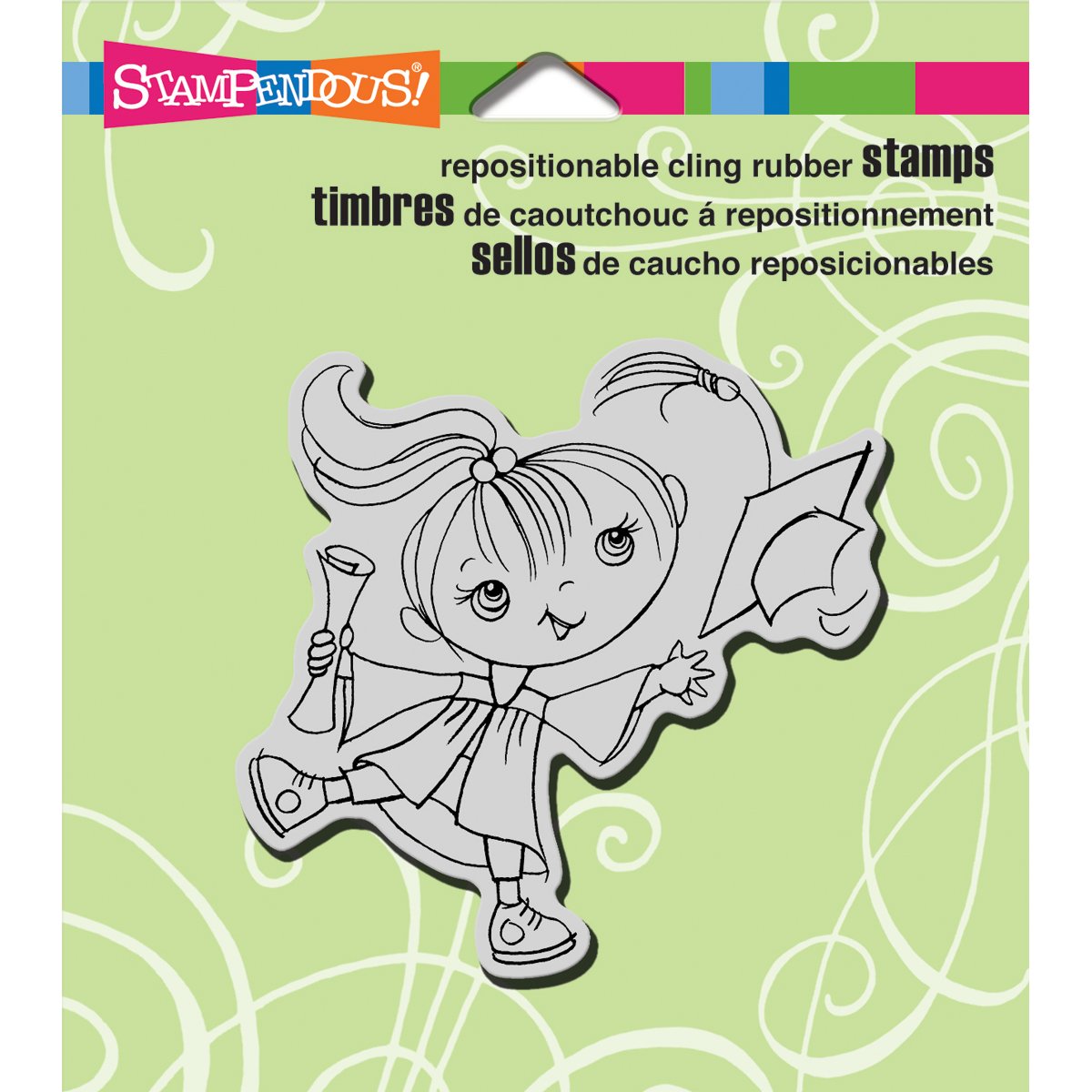 Stampendous Cling Rubber Stamp - Hats Off Kiddo Design for DIY Scrapbooking, Card Making & Paper Crafts - Perfect for Birthday Cards, Invitations & Kids Art Projects