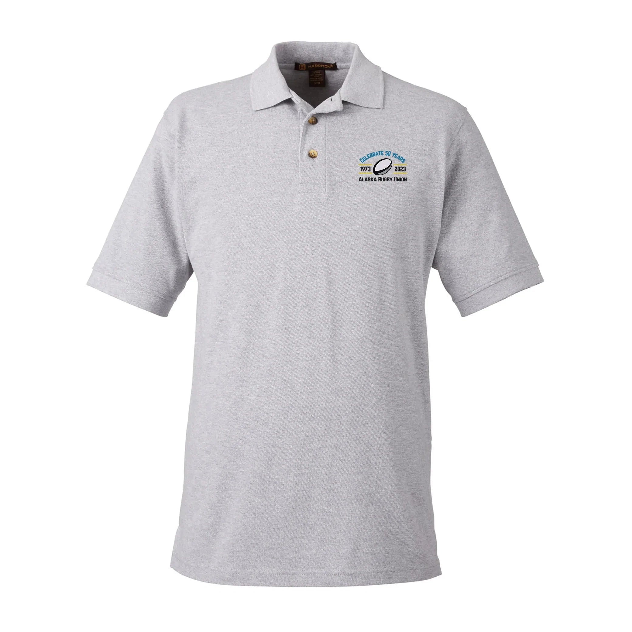 AKRU 50th Anniversary Men's Cotton Polo Shirt - Classic Casual Comfort for Golf, Work & Everyday Wear