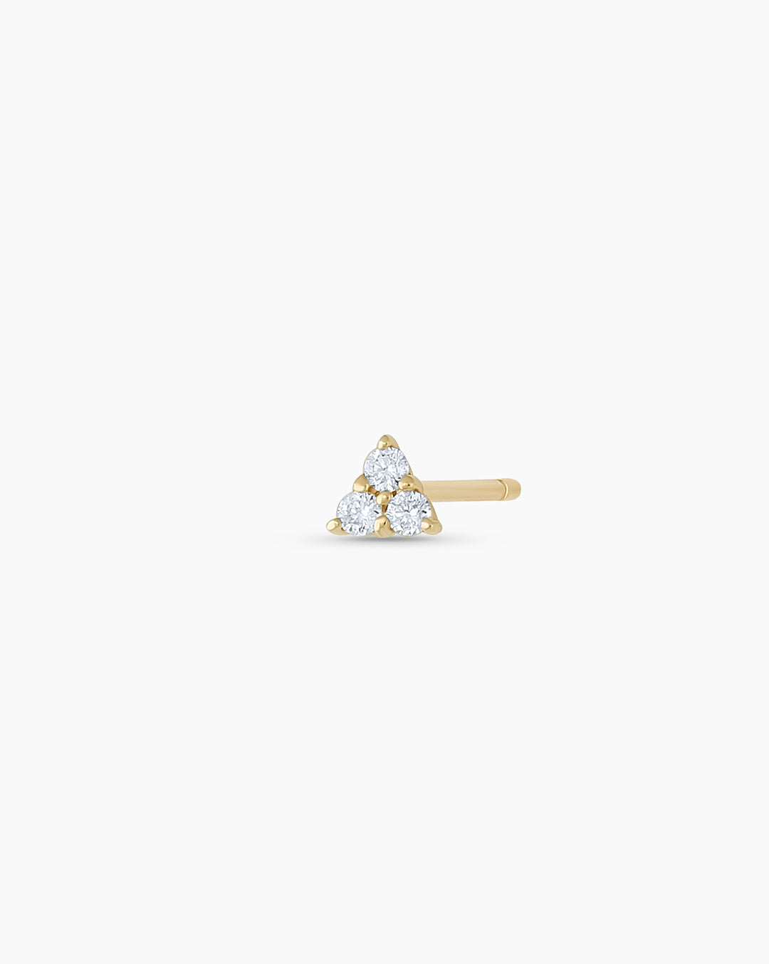 Diamond Jolie Single Stud Earrings - 14K Gold Plated Cubic Zirconia Earrings for Women - Perfect for Everyday Wear, Parties & Special Occasions